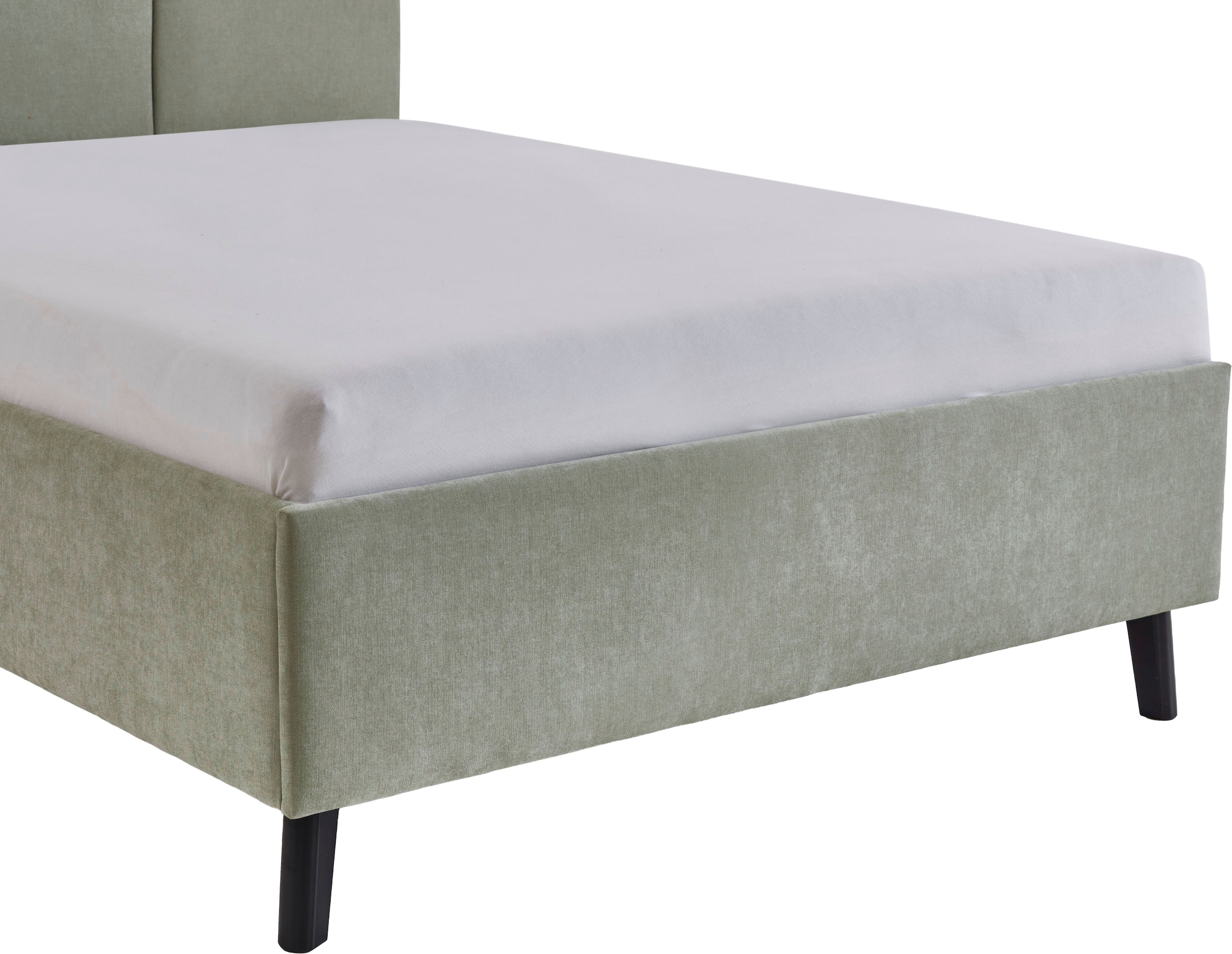 meise.möbel Polsterbett »Piano, in verschiedene Farben und Breiten erhältlich« wahlweise mit schwarzem oder eichefarbigem Holzfuss