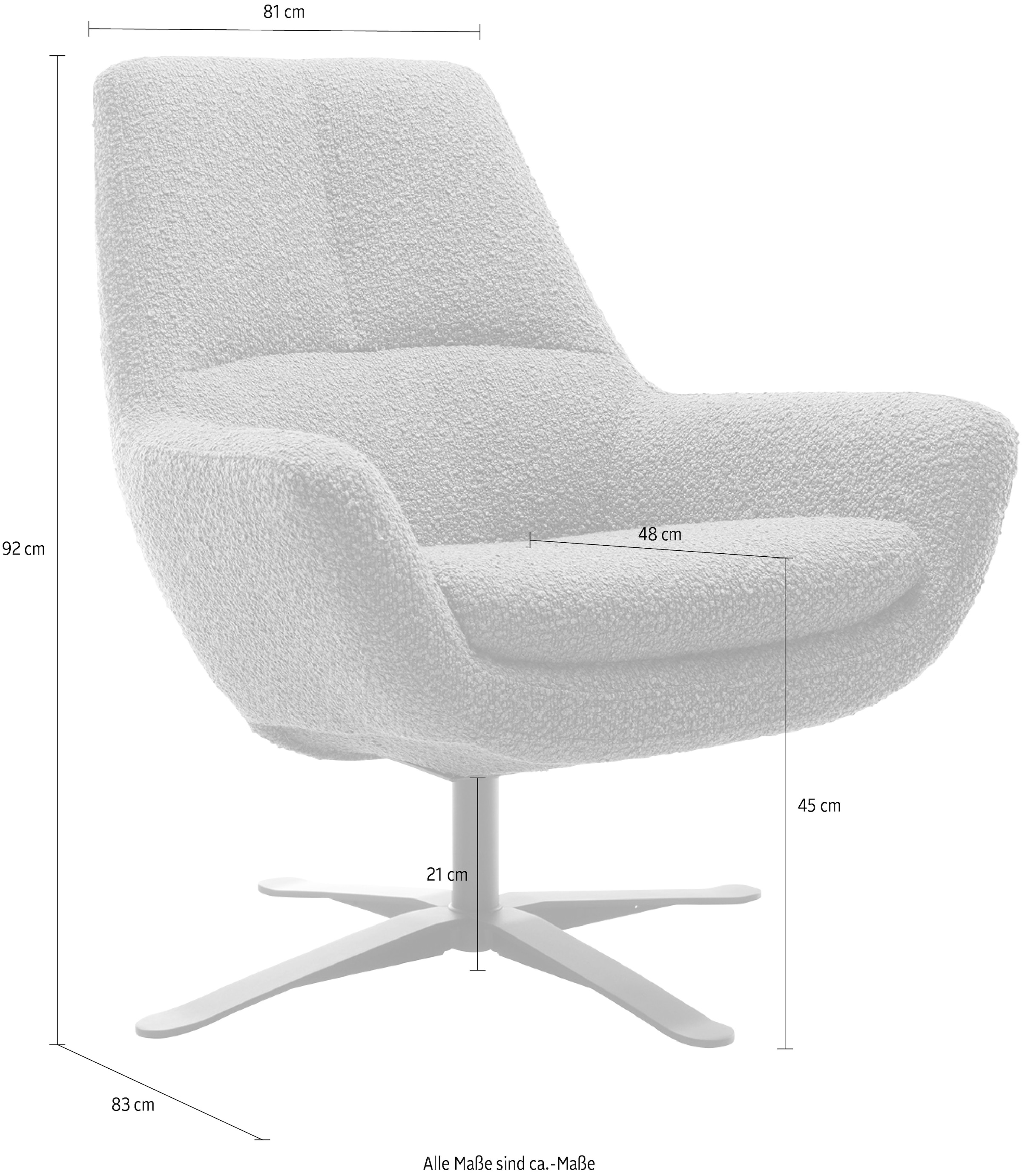 BETYPE Drehsessel »Be Organic Standard Back, Loungesessel« in elegantem Design mit Drehfunktion