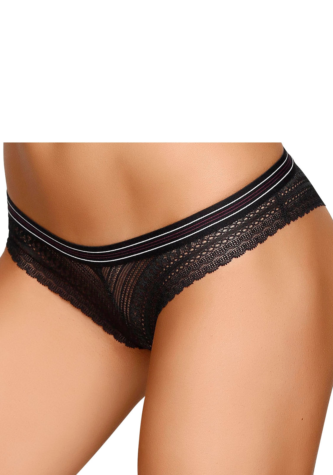 s.Oliver Slip brésilien aus grafischer Spitze