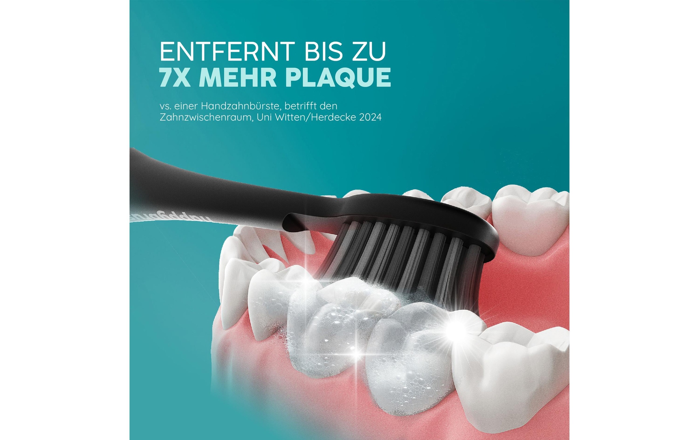 happybrush Schallzahnbürste »StarterKit Eco Vibe V3+ Black«