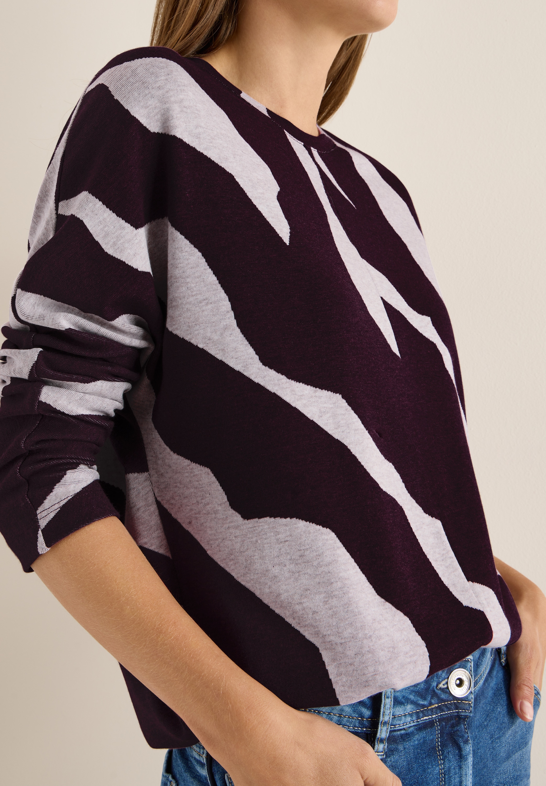 Cecil Pull à col rond mit grafischem Allover-Print