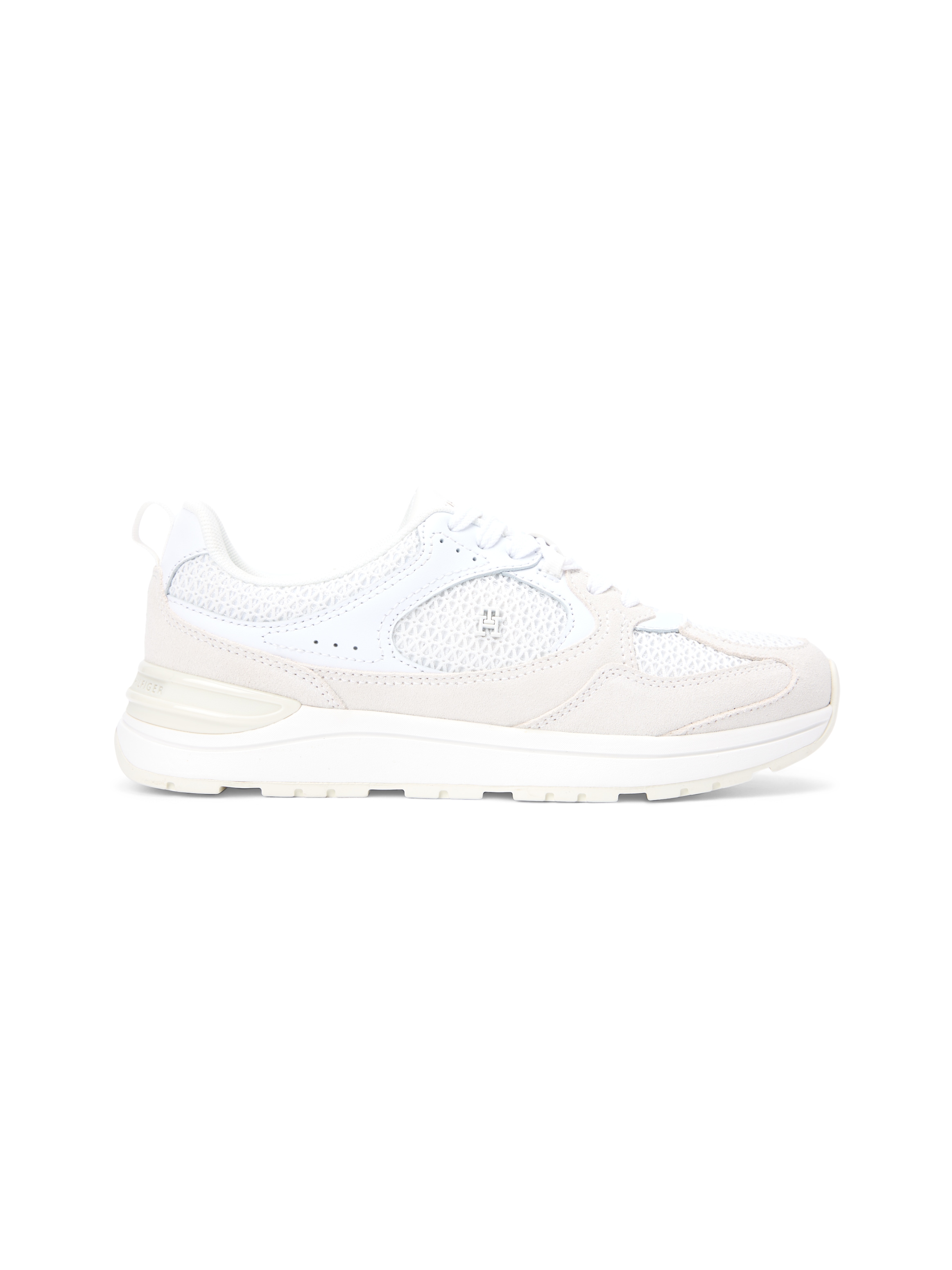 Tommy Hilfiger Plateausneaker »TH MIX MATERIAL RUNNER«  Freizeitschuh, Schnürer, Plateausneaker mit Logoemblem