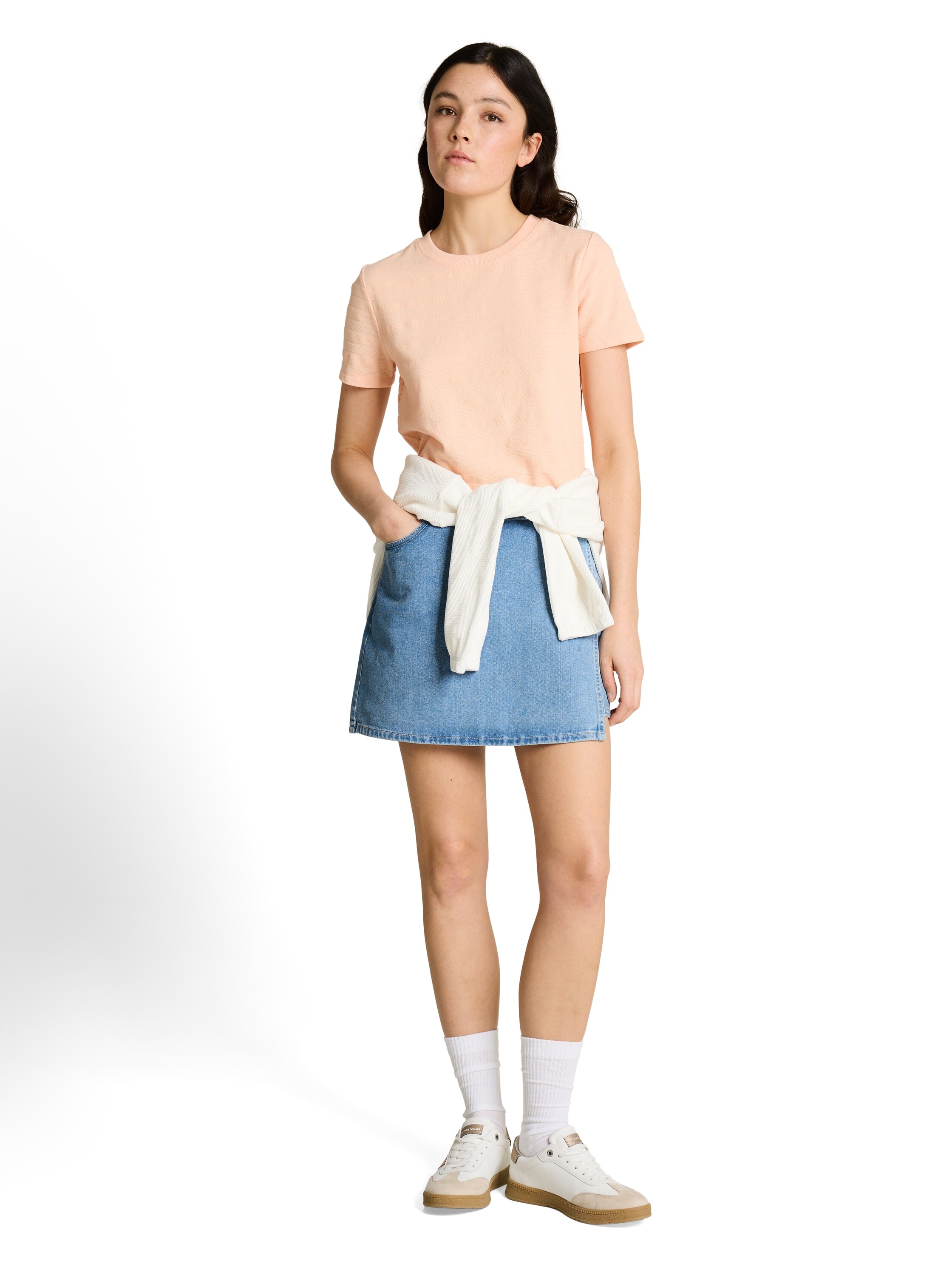 TOM TAILOR Denim Short en jean skort avec fermeture éclair latérale
