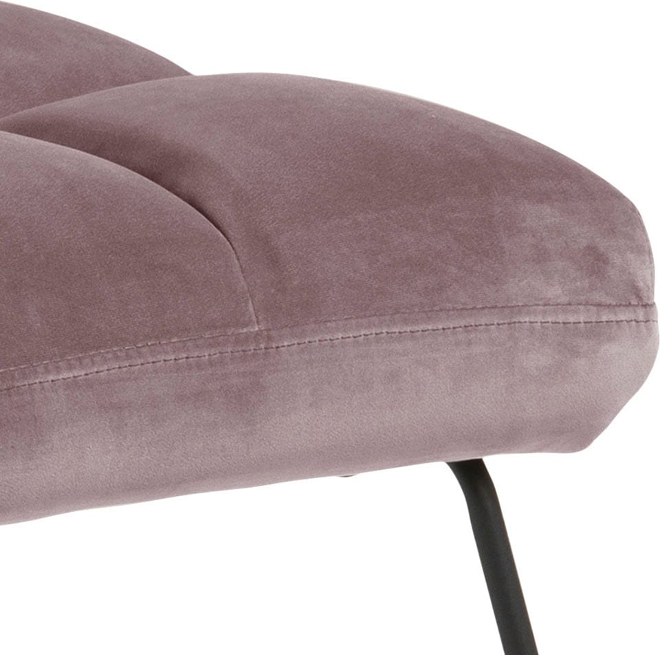 ACTONA GROUP Fauteuil lounge 1,  velours de coton et coutures carrées, différentes variantes
