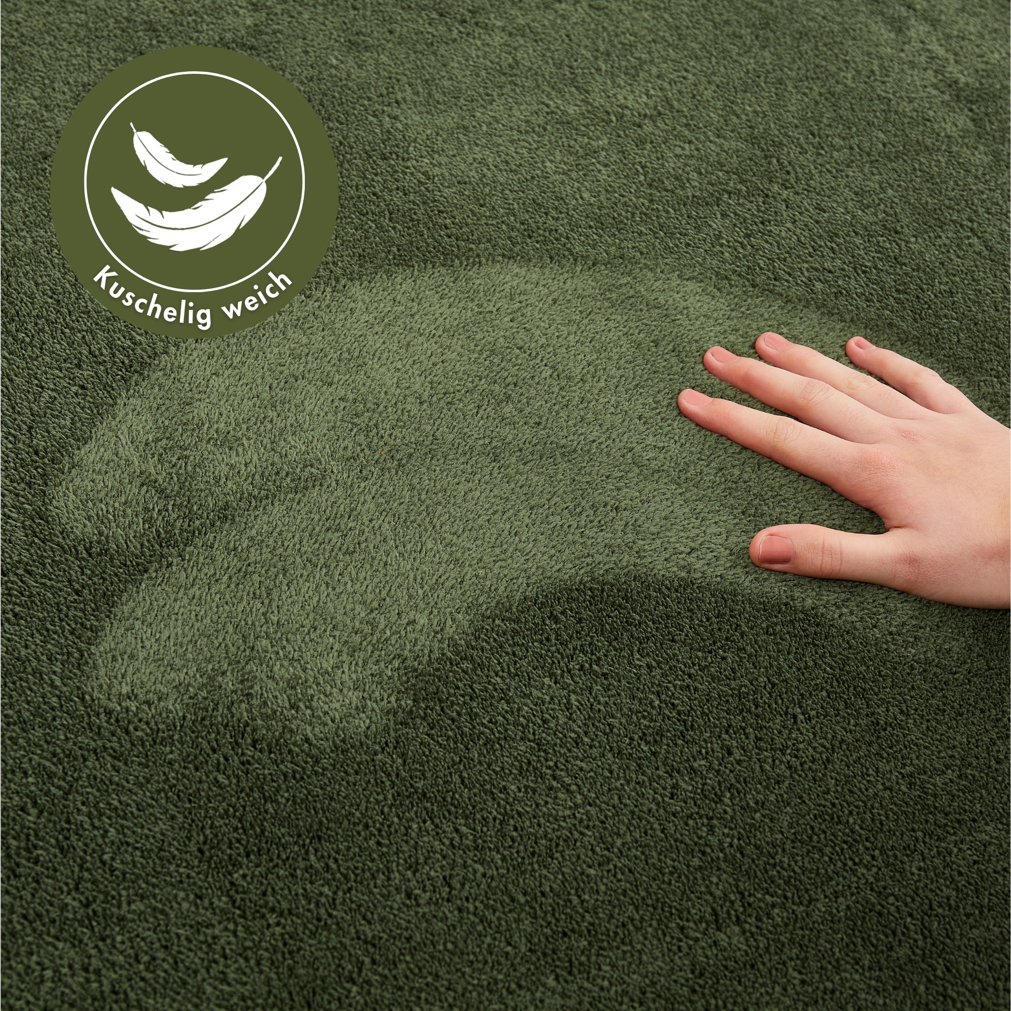 Andiamo Tapis »Arezzo« Rond 16 mm Höhe Uni Farben, weicher Flor, waschbar, ideal im Wohnzimmer & Schlafzimmer