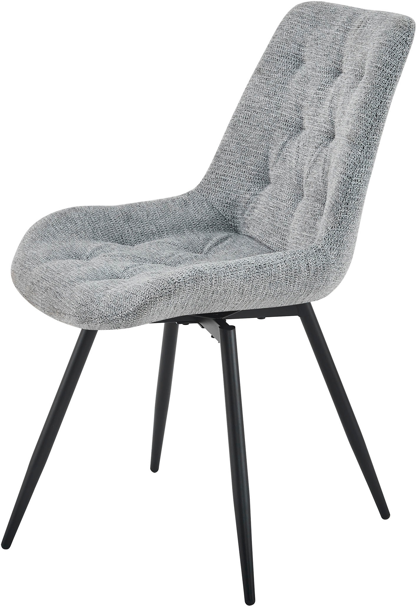 byLIVING Esszimmerstuhl »Aragon« (Set) 2 Stk.360 Grad drehbarer Stuhl, hochwertiger Webstoffbezug mit Steppung