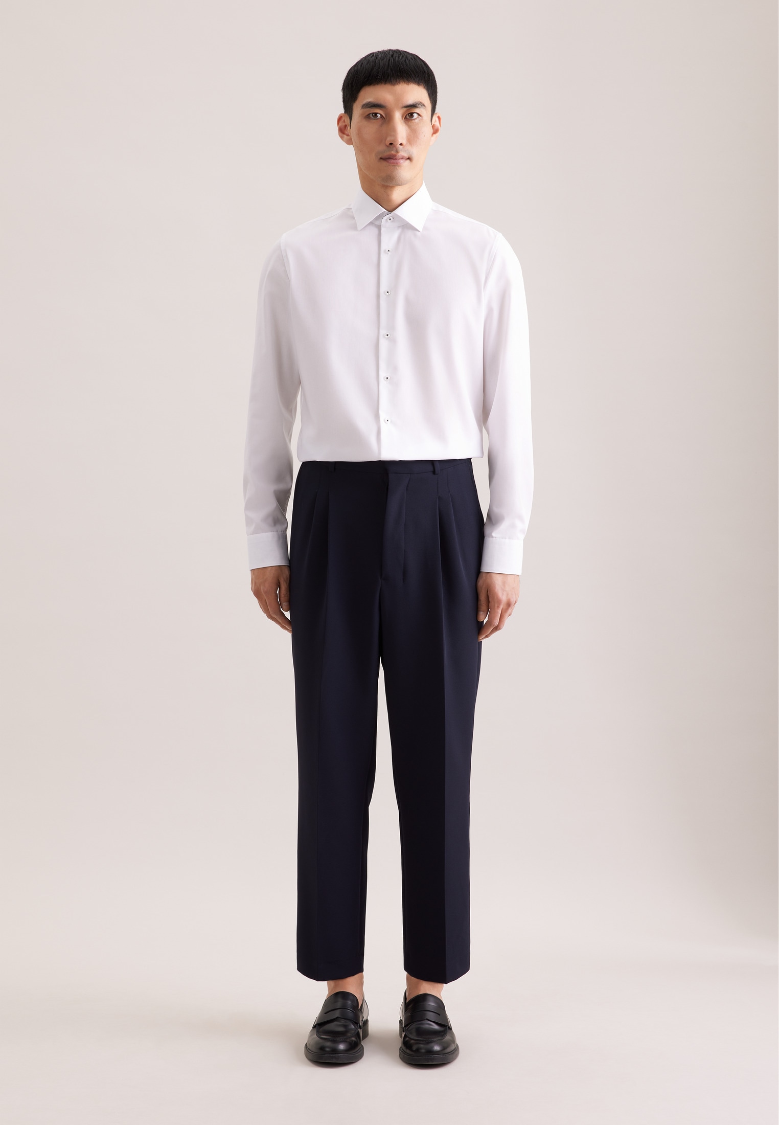 seidensticker Chemise d'affaires »Schwarze Rose« Slim 1/1 Kentkragen Uni