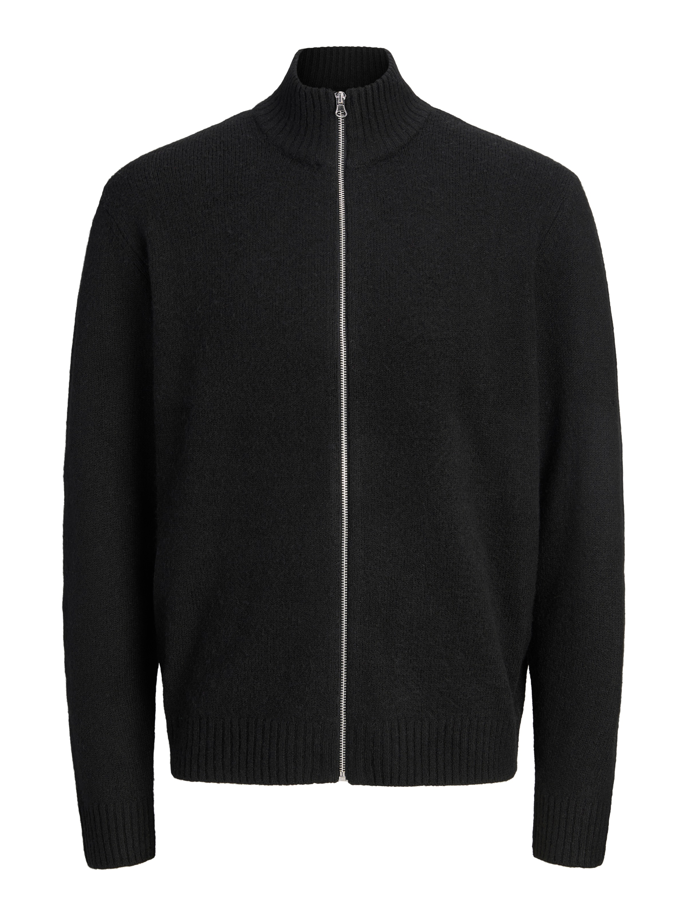 Jack & Jones PlusSize Strickjacke »JJSOHO OLLIE KNIT HIGH NECK ZIP C SN PLS« Materialmix, locker geschnitten