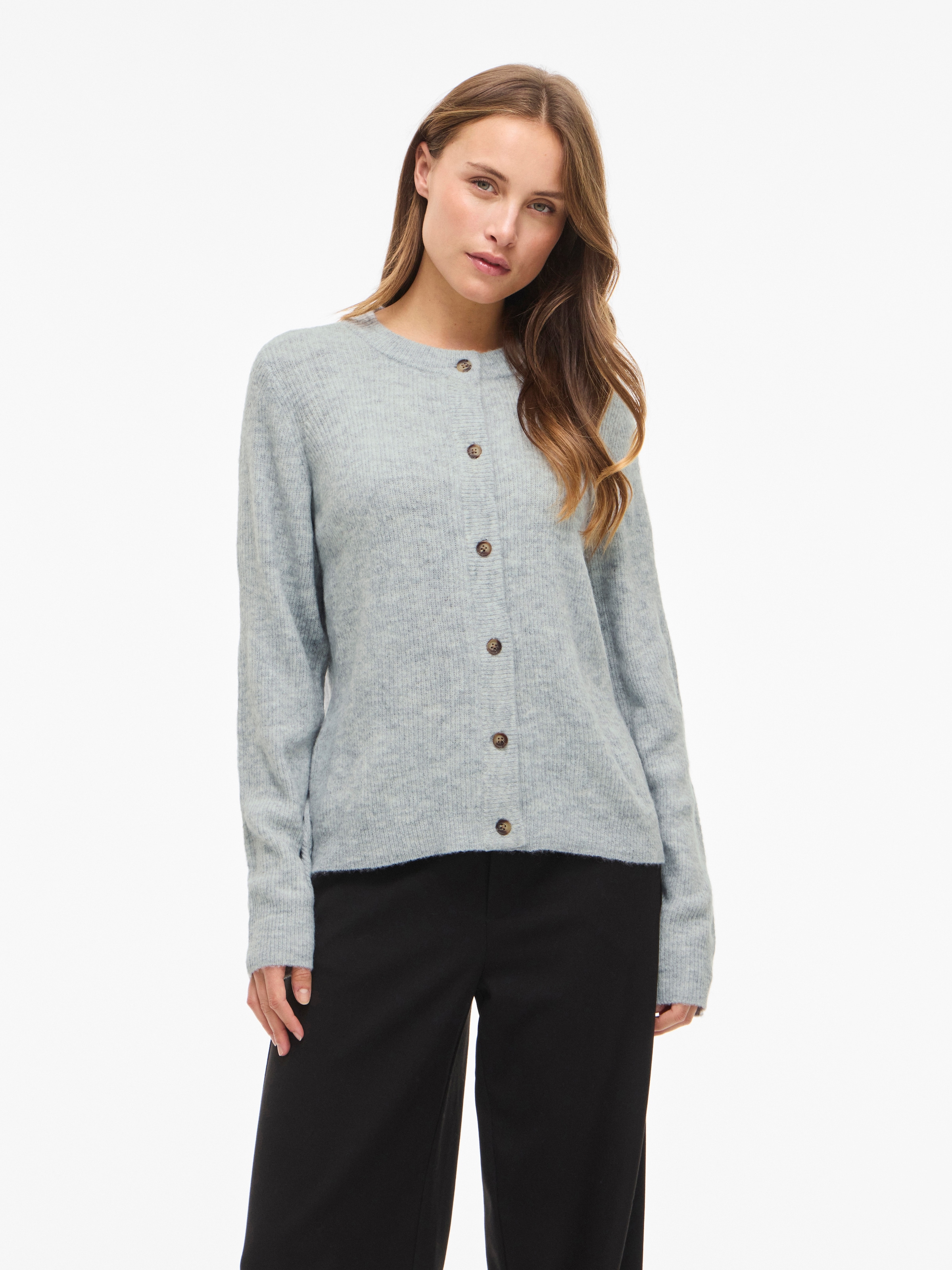 Vila Strickjacke »VIVIOLI O-NECK RIB KNIT CARDIGAN-NOOS«