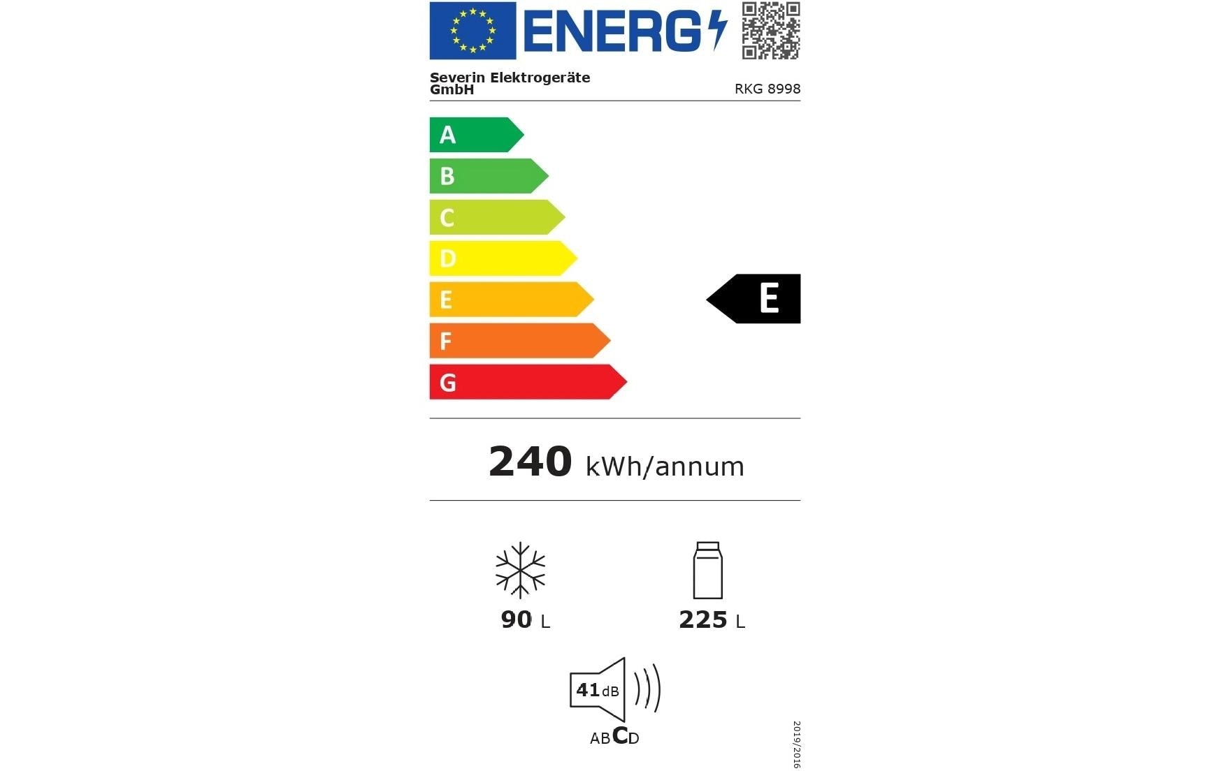 Severin Combiné réfrigérateur/congélateur »RKG8998« 194,3 cm hoch