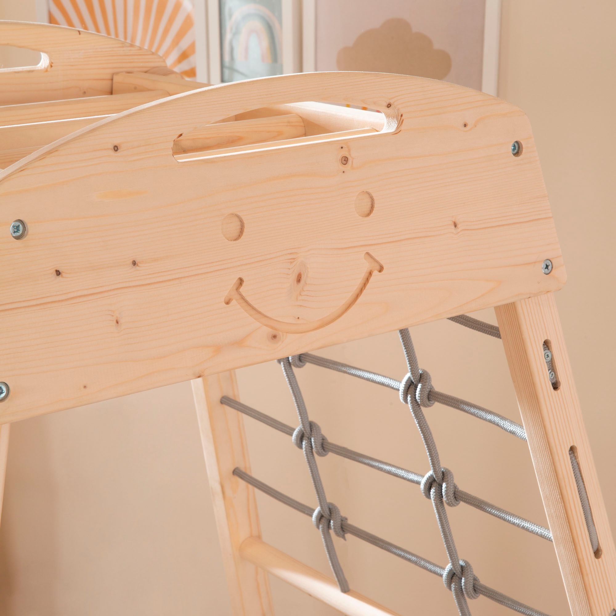 roba® Klettergerüst »Montessori Indoor Spielturm« Belastbar bis 70 kg