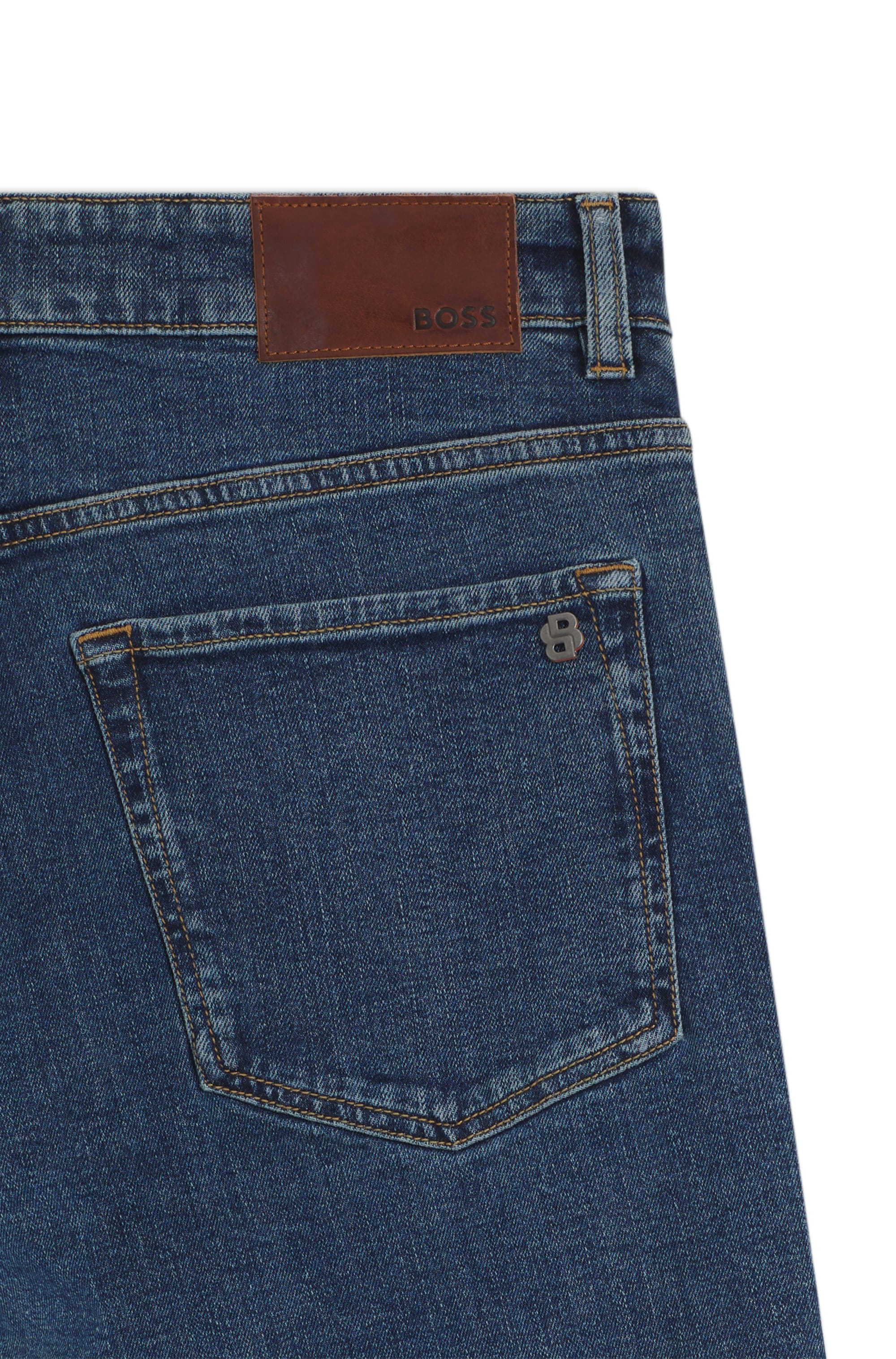 BOSS ORANGE Jeans à 5 poches »RE.MAINE« coupe regular, mélange coton, effet délavé