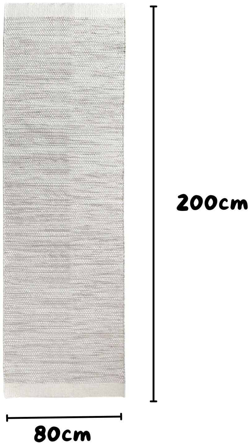 GOODproduct Bettumrandung »Woolscape« Höhe 10 mm Set, 3 Stk. tlg. Wendeteppich, handgewebte Qualität, meliert, reine Wolle, Wohnzimmer