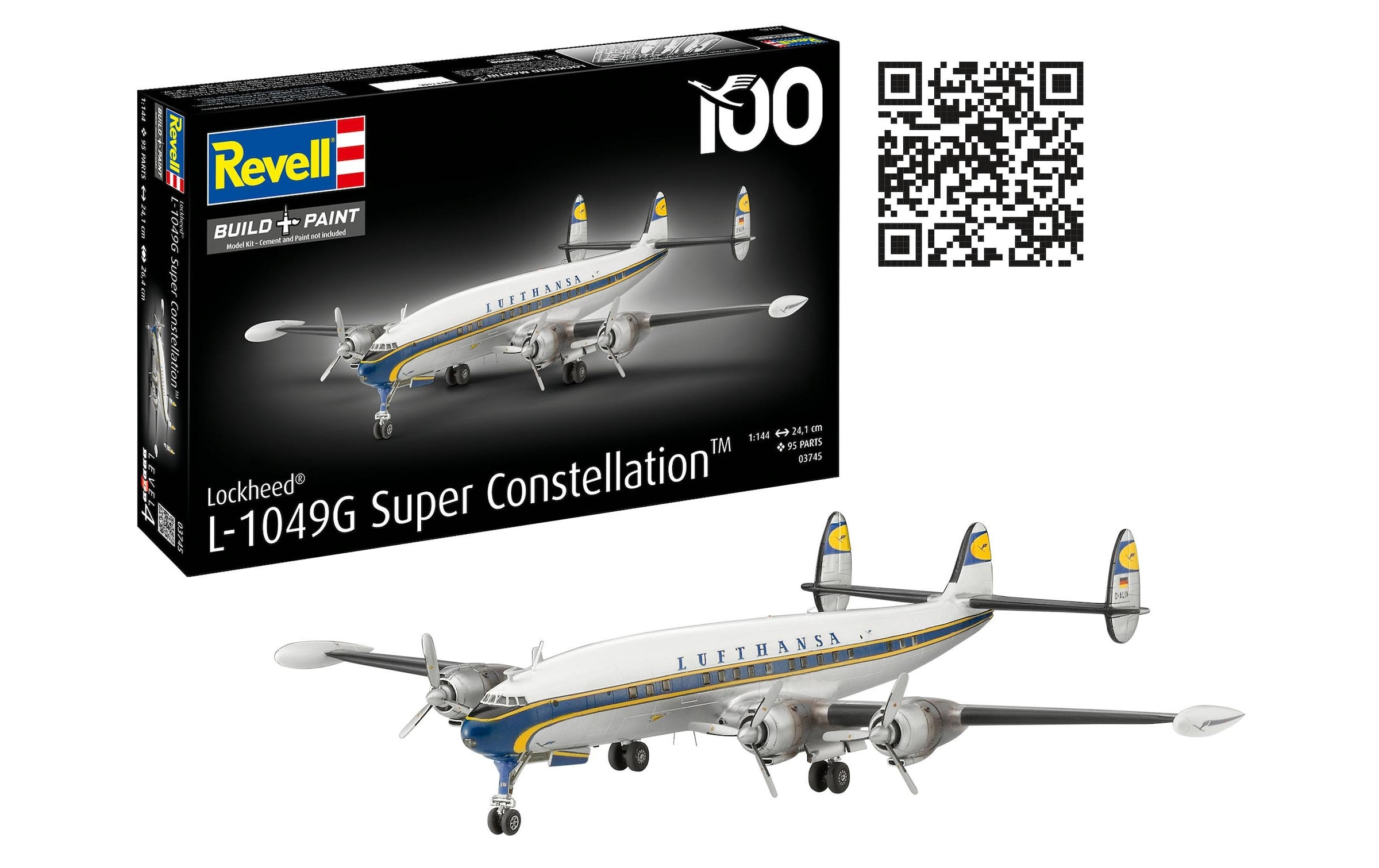 Revell® Modellbausatz »Lockheed L.1049G Super Constellation Lufthansa 1:144« 95 Stk. tlg. 1:144