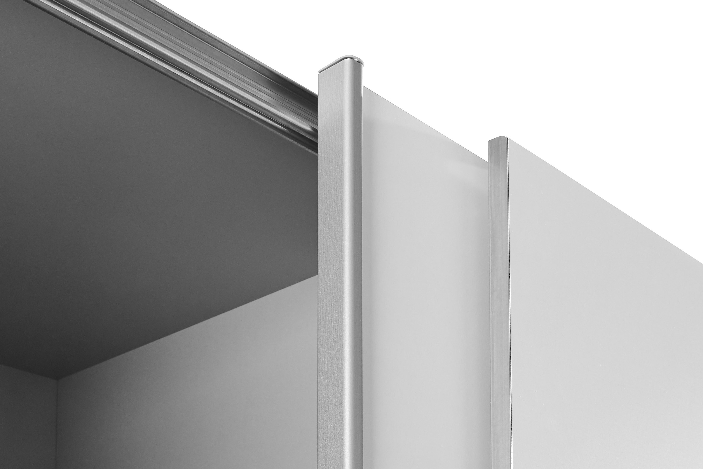 FORTE Armoires à vêtements »Narago, Kombischrank, modernes Design« L/H/P env. 270/210/61 cm, aussi avec équipement premium,  Combinaison de portes coulissantes avec portes latérales battantes, Fabriqué en Europe