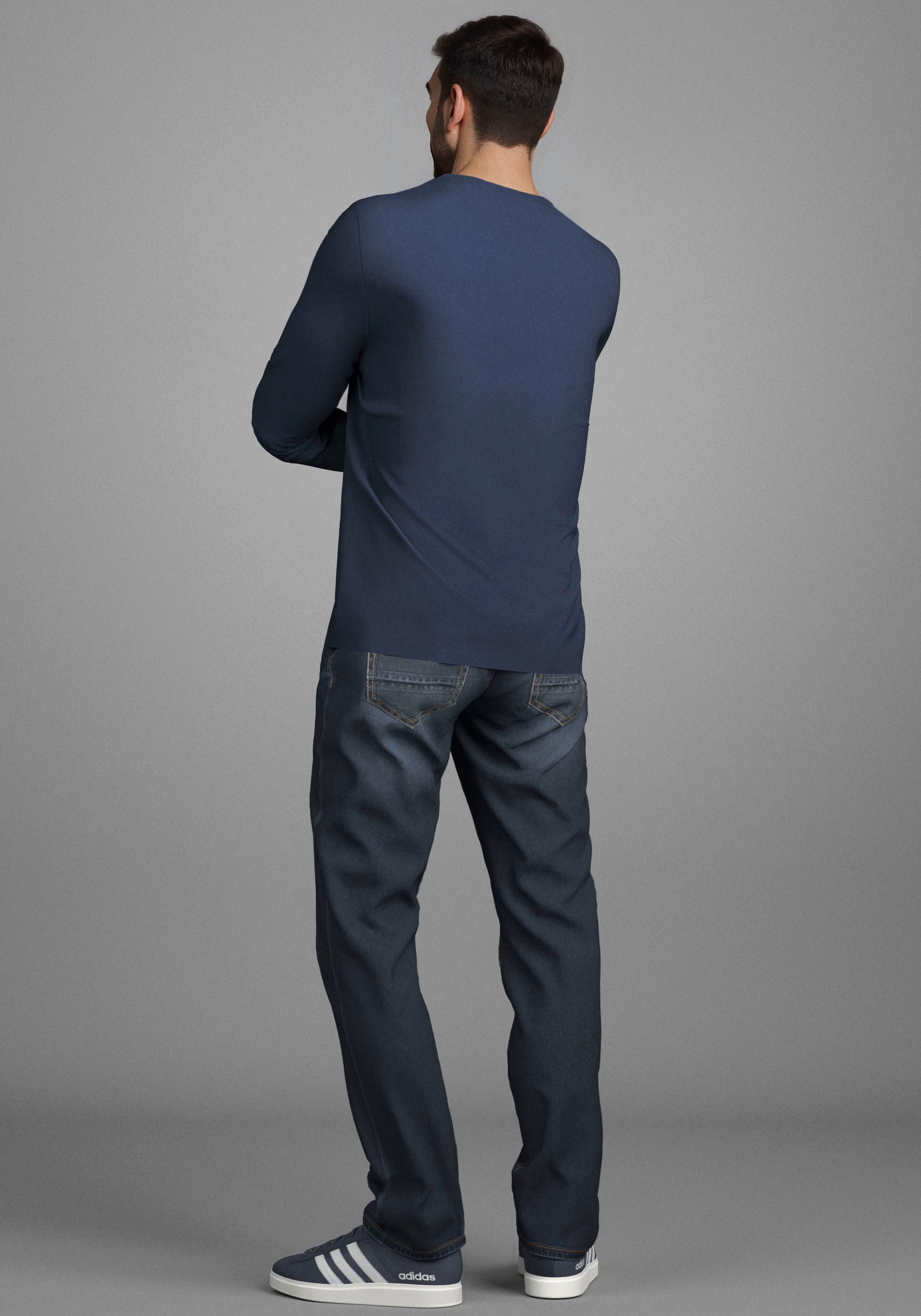 Man's World Shirt à col rond »Neue Kollektion!« mit Bündchen