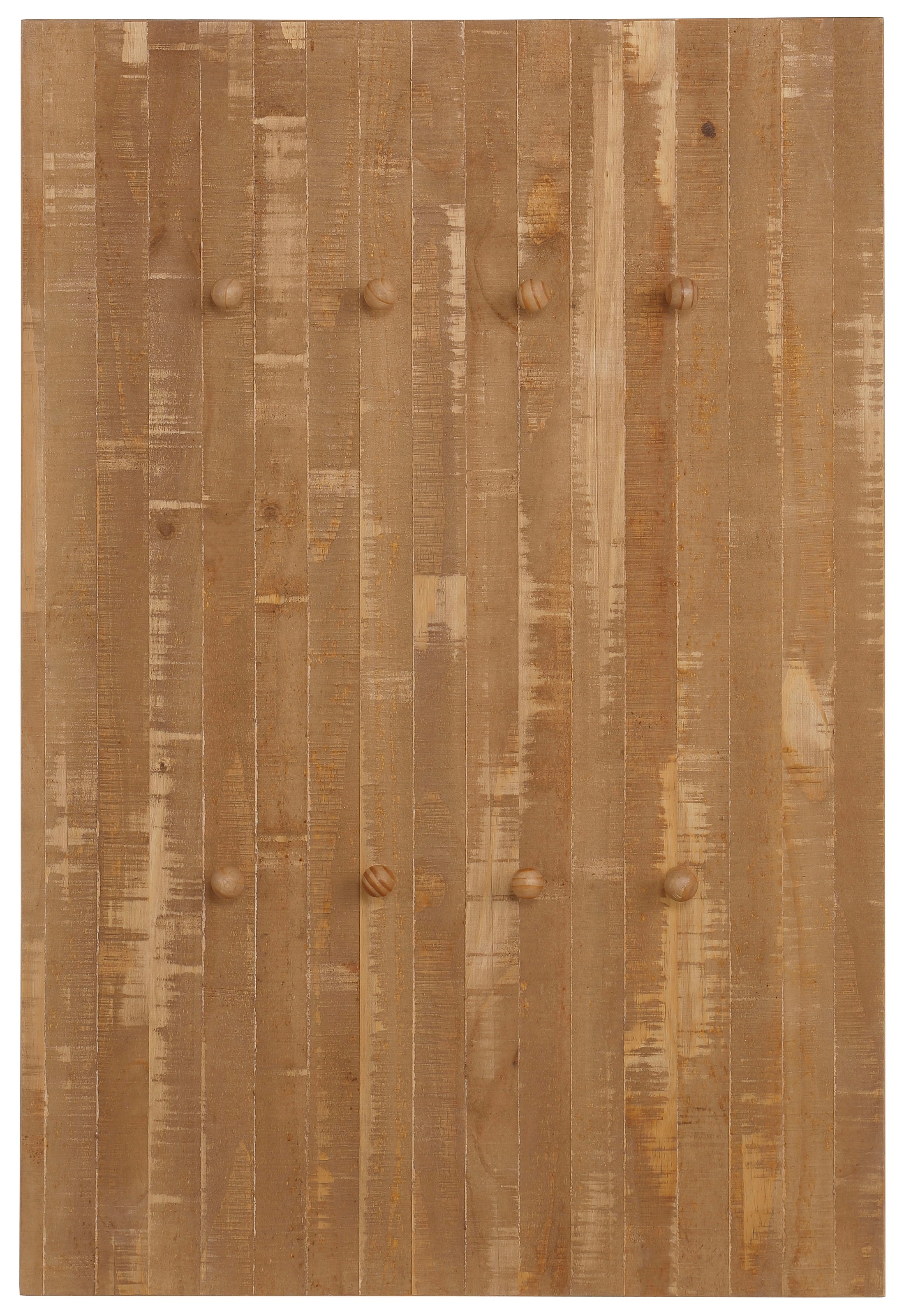 GOODproduct Panneau de vestiaire »Rondo« mit 8 massivem Holzhaken, im Shabby-Look, Breite 75 cm