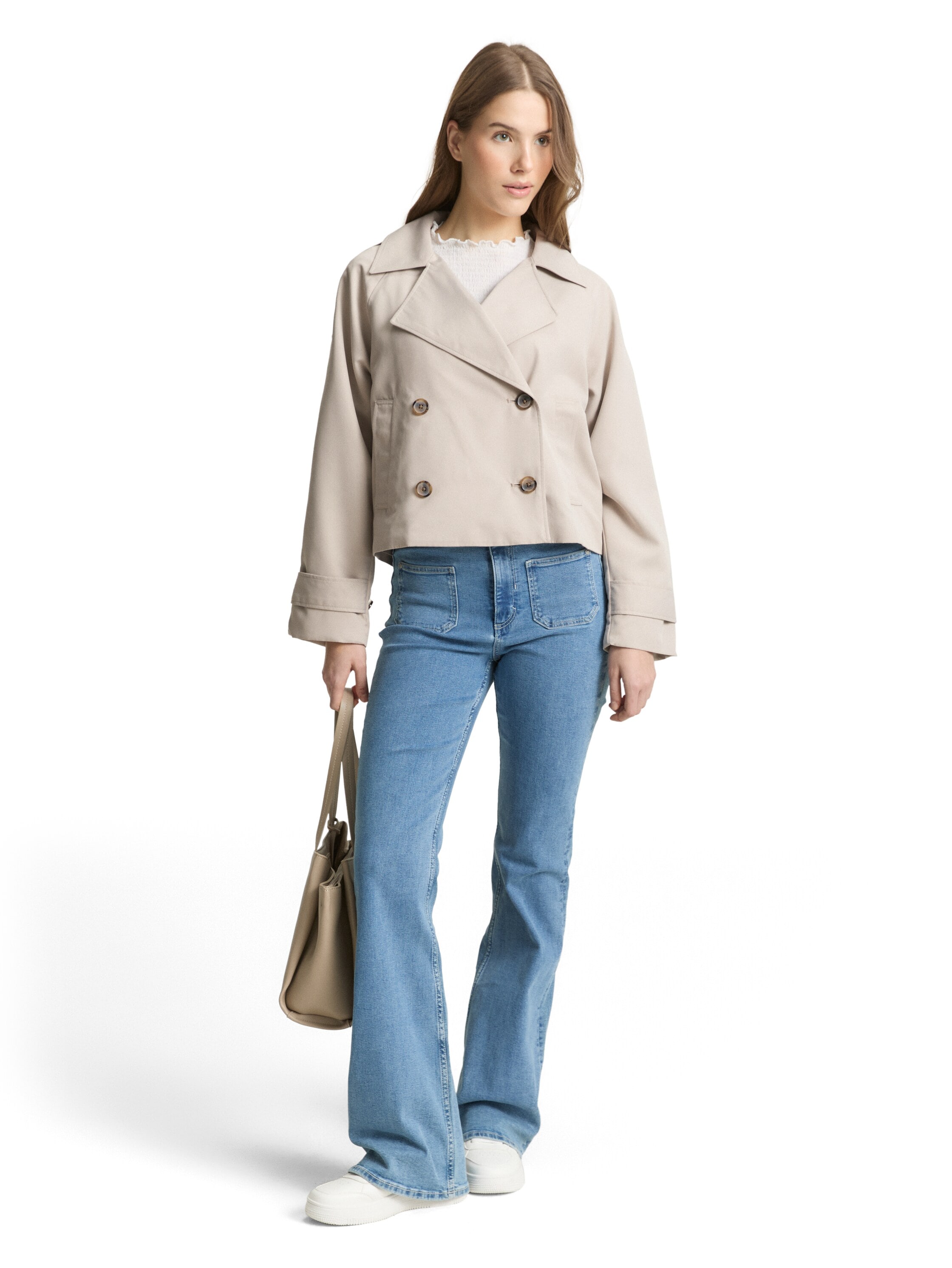 TOM TAILOR Denim Caban ohne Kapuze mit Reverskragen