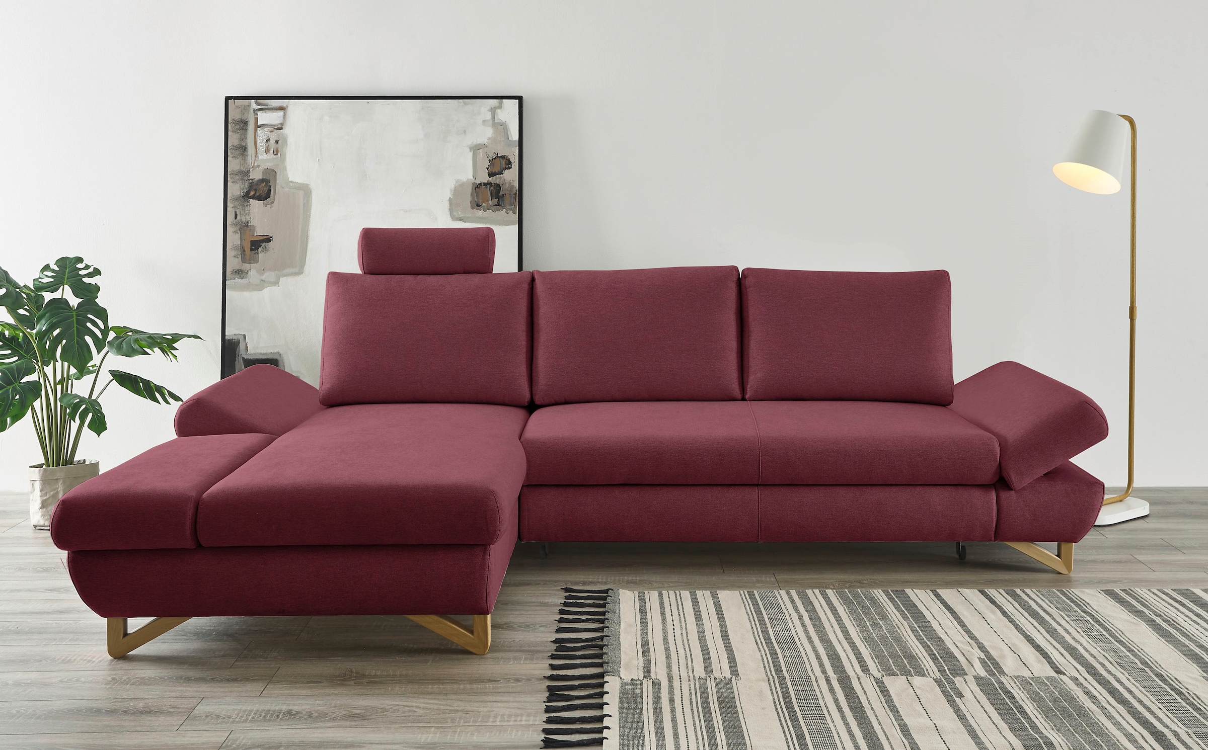 Home affaire Schlafsofa »City/Giron« komfortable Bettfunktion (Liegefläche 245 x 138 cm), sowie Bettkasten