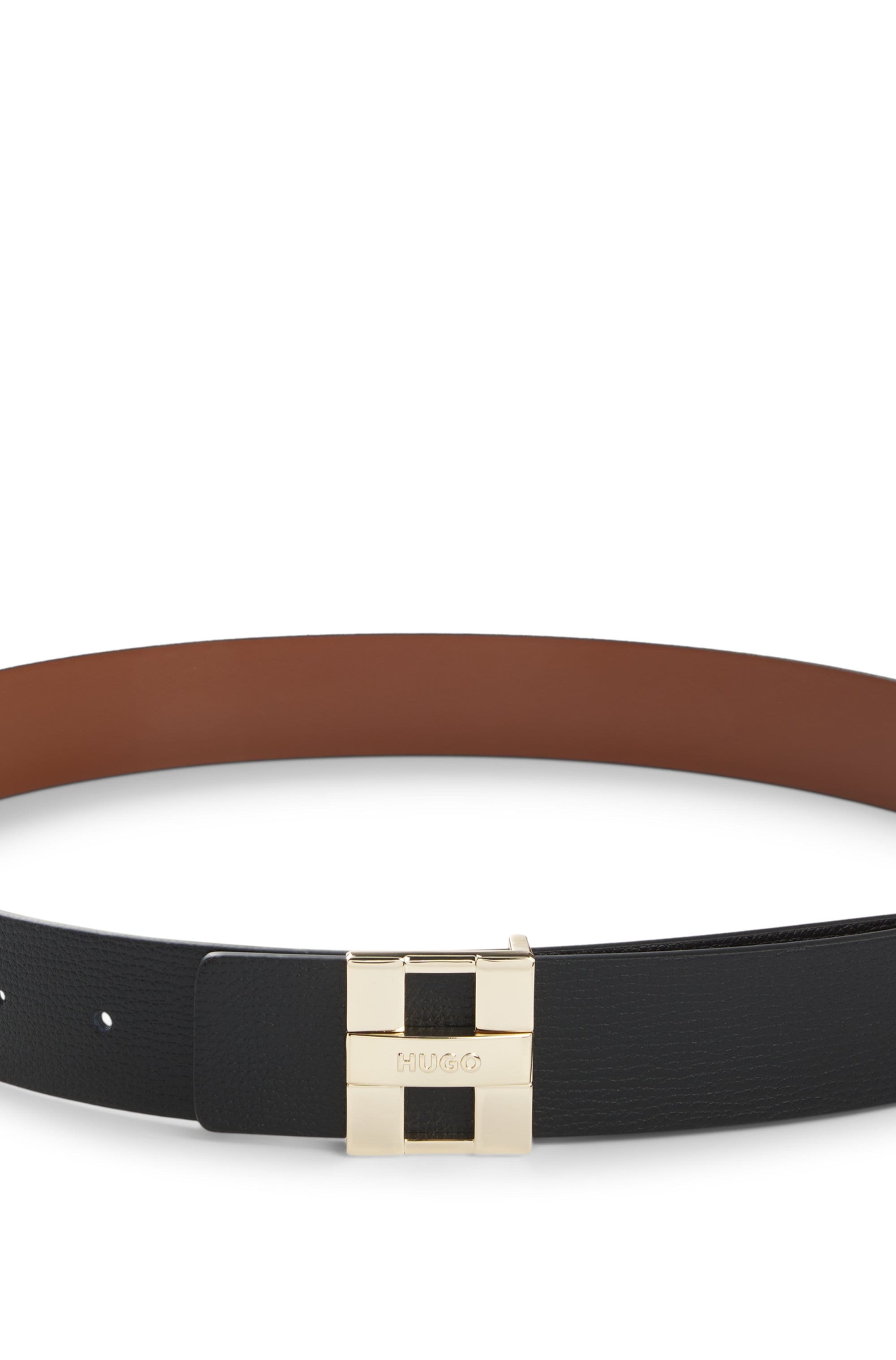 HUGO Ceinture réversible »Zita Sr35« aus genarbtem und glattem Leder