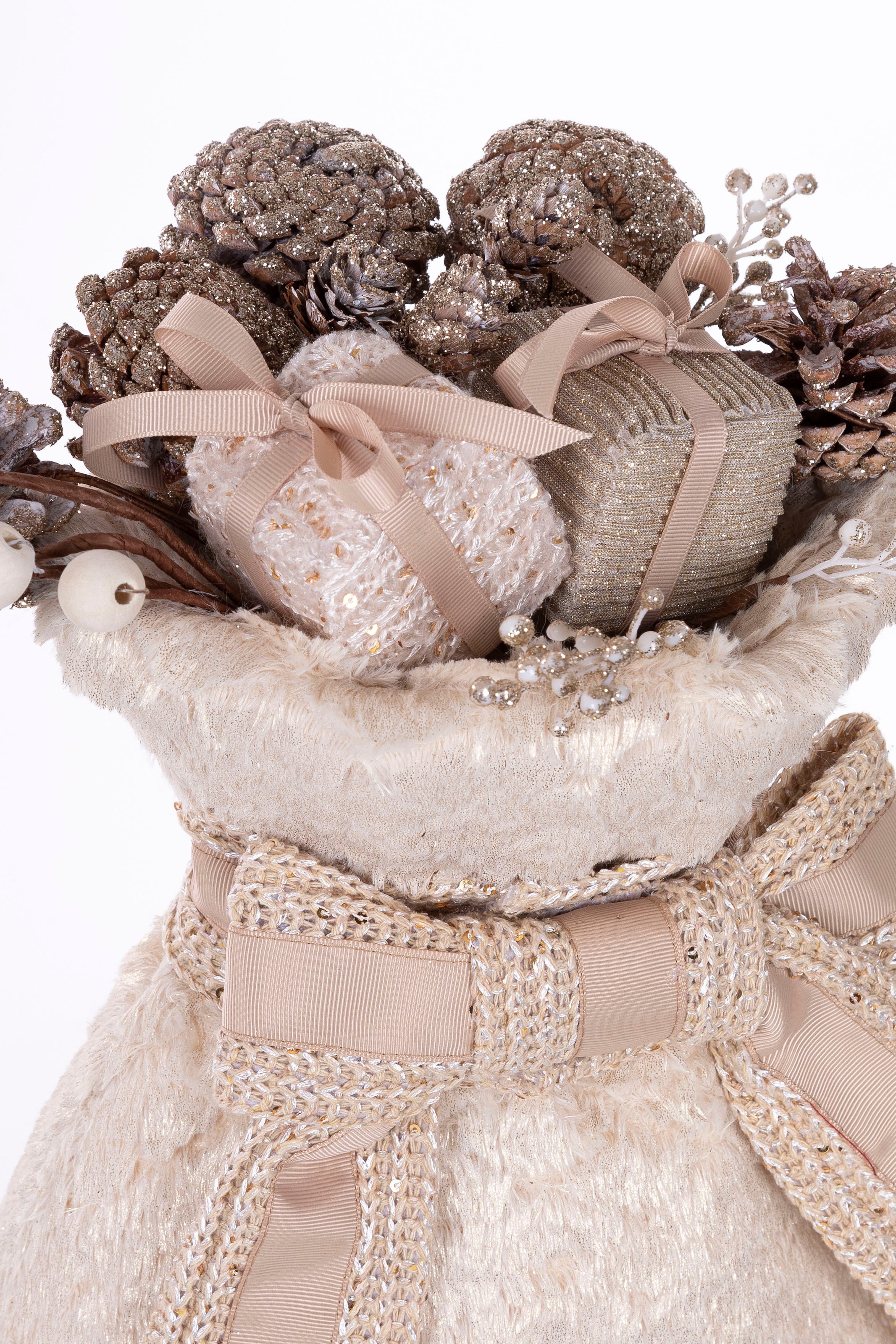 Myflair Möbel & Accessoires Figurine de Noël »Deko-Geschenksack mit Tannenzapfen« Weihnachtsdeko, Höhe ca. 45 cm