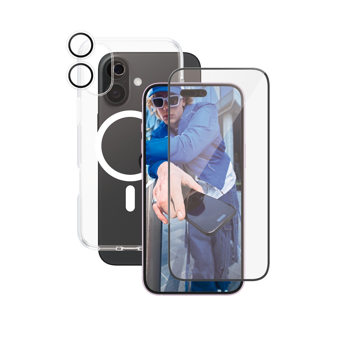 CARE by PanzerGlass Handyhülle »Flagship 3-in-1 für Apple iPhone 16 Plus« Backcover, Schutzhülle, Handyschutzhülle, Case, Schutzcase, stossfest