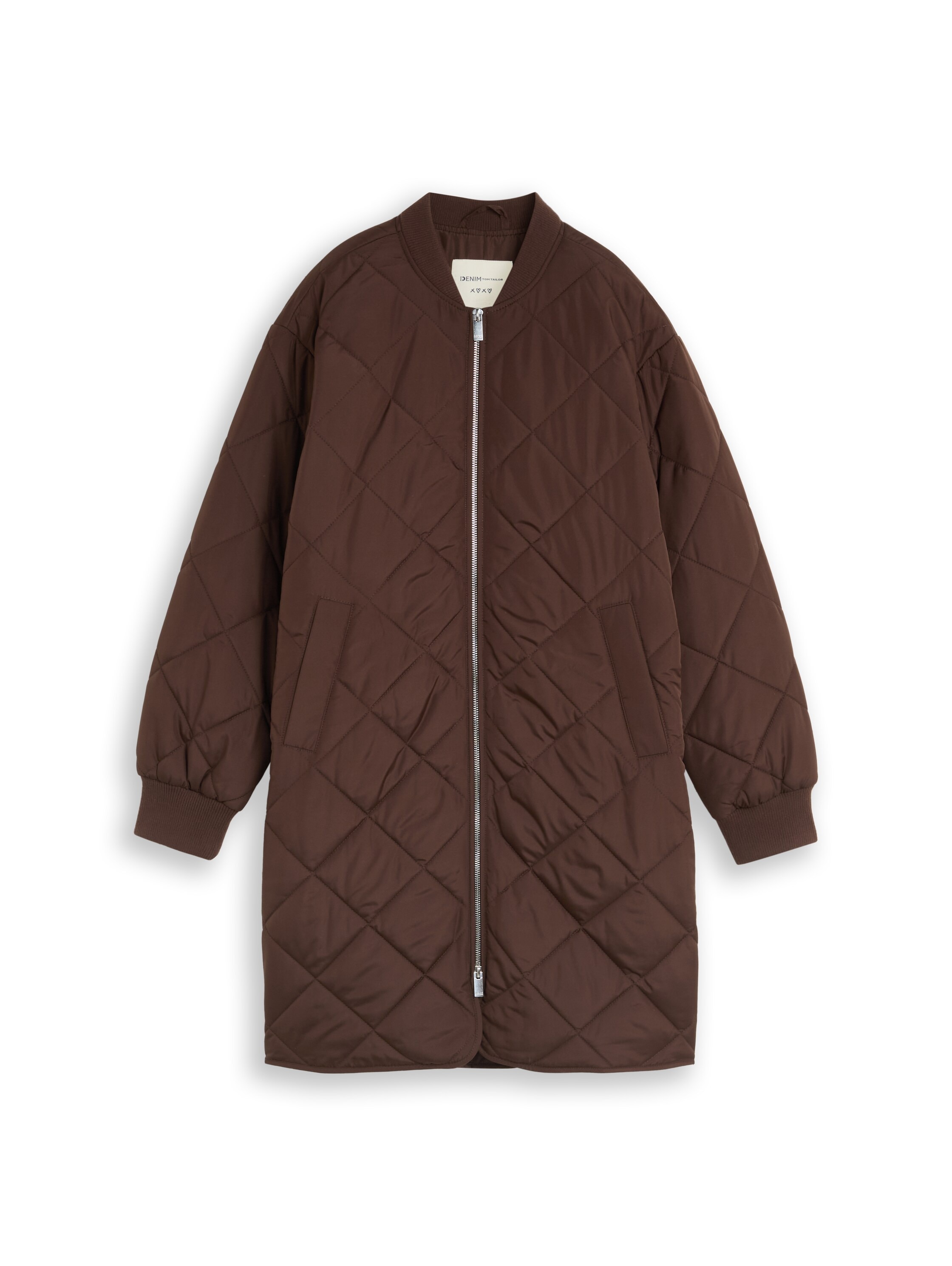 TOM TAILOR Denim Manteau matelassé style blouson avec fermeture éclair