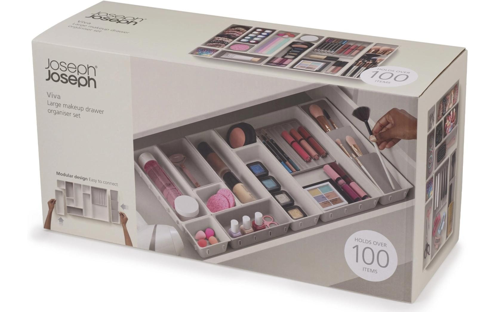 Joseph Joseph Organiseur de maquillage »Viva« 12-teilig, Make-up-Organizer, Schubladenaufbewahrung, Modularsystem