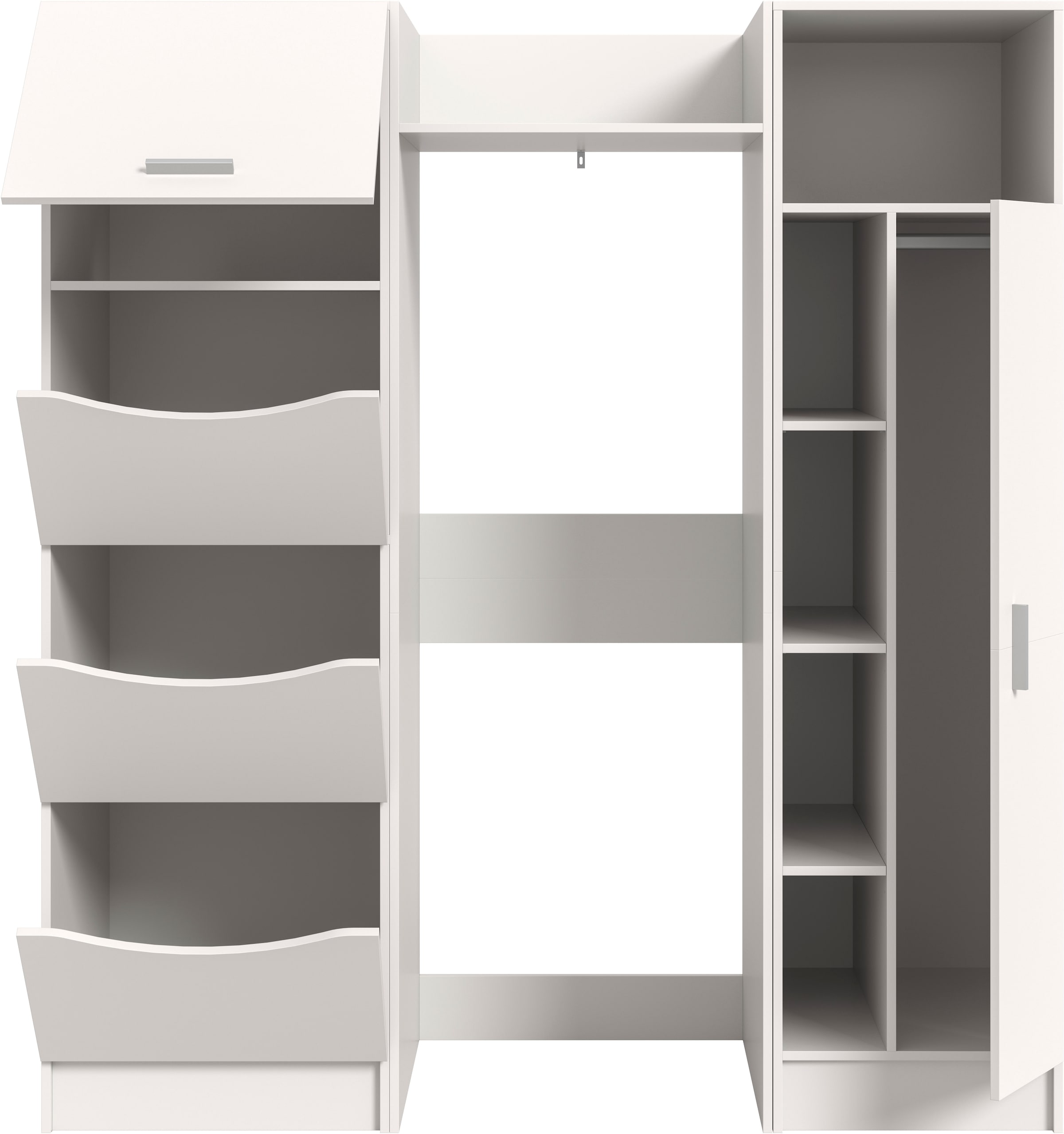 welltime Ensemble de meubles de salle de bain »FALAS, TOPSELLER!, 3-teilig, Hauswirtschaftsraum Set, Breite 176 cm« Set, 1x Wäscheschrank, 1x Waschmaschinenumbauschrank, 1x Mehrzweckschrank, 3 cuis tlg.