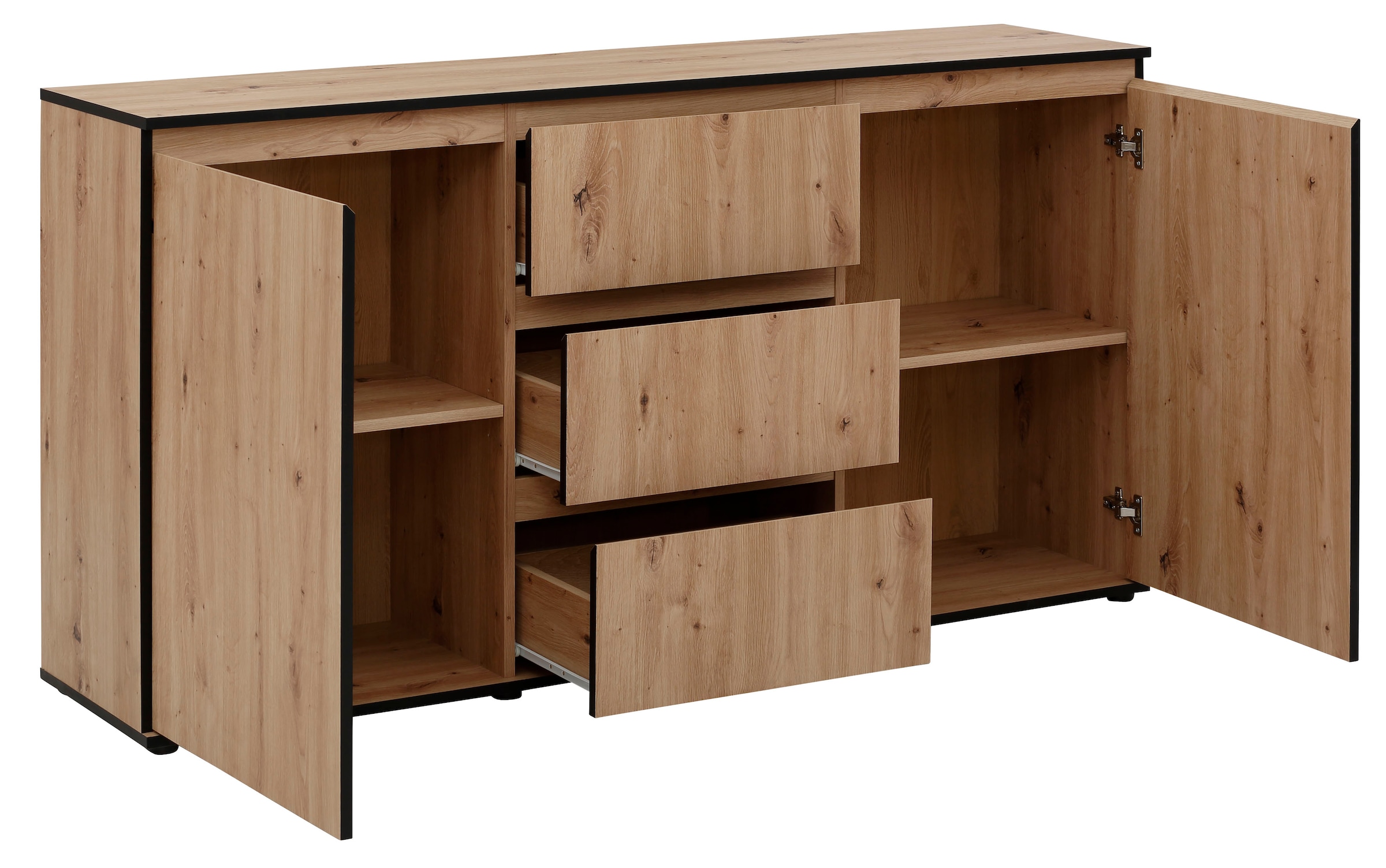 HELA Sideboard »Ariana« mit angeschrägten Griffmulden, Breite 160 cm