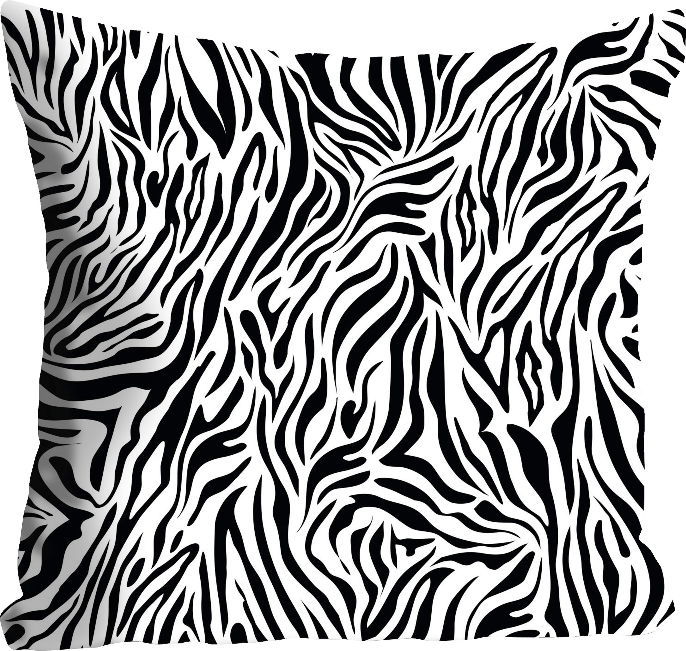 queence Coussin décoratif »Finn« Kissenhülle,Zebra-Fell,Tiermuster,Geometrisch,Schwarz-Weiss,Naturmotiv