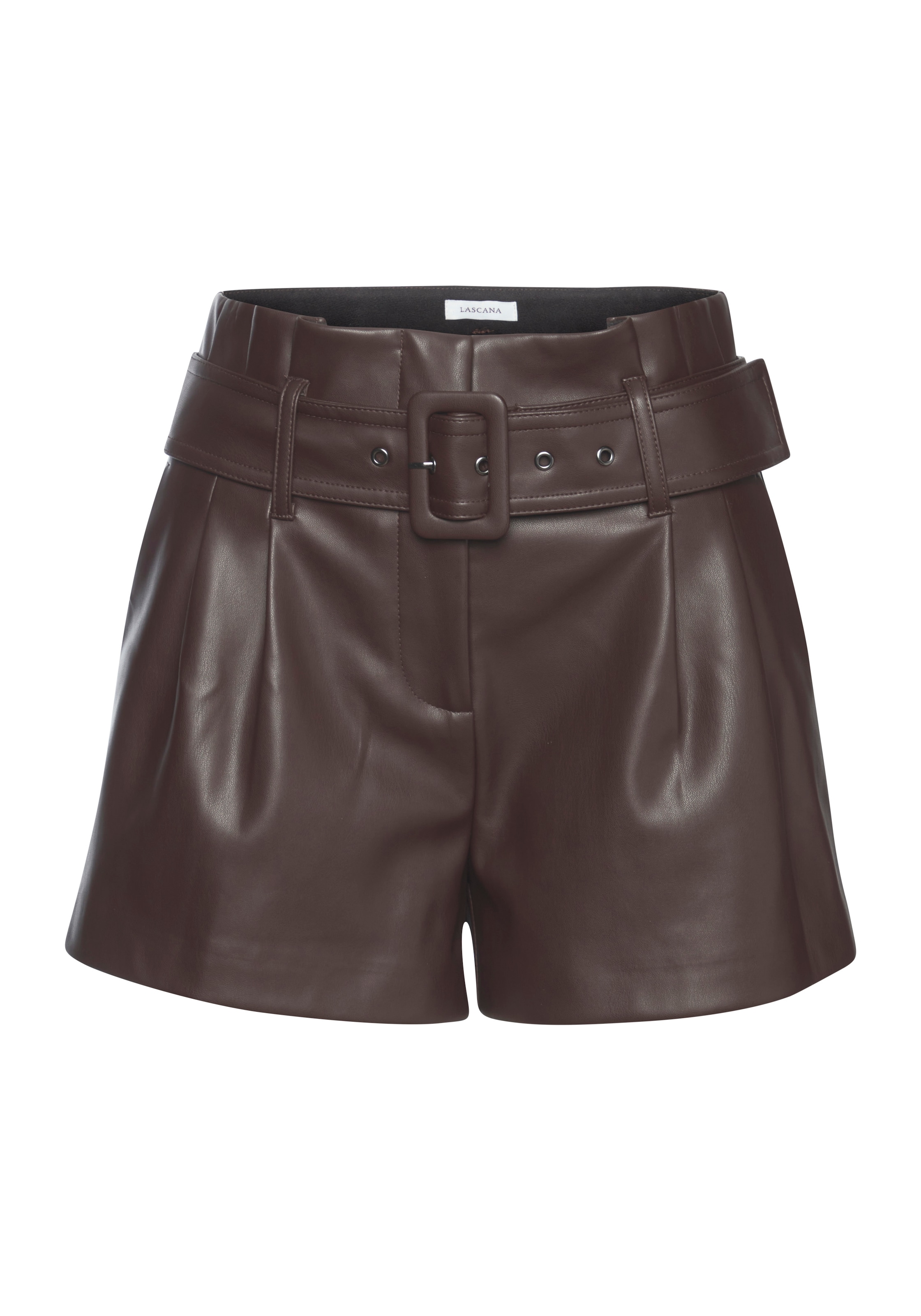 LASCANA Short »aus angenehmen Lederimitat«  en simili cuir, short en cuir synthétique, élégant, tendance