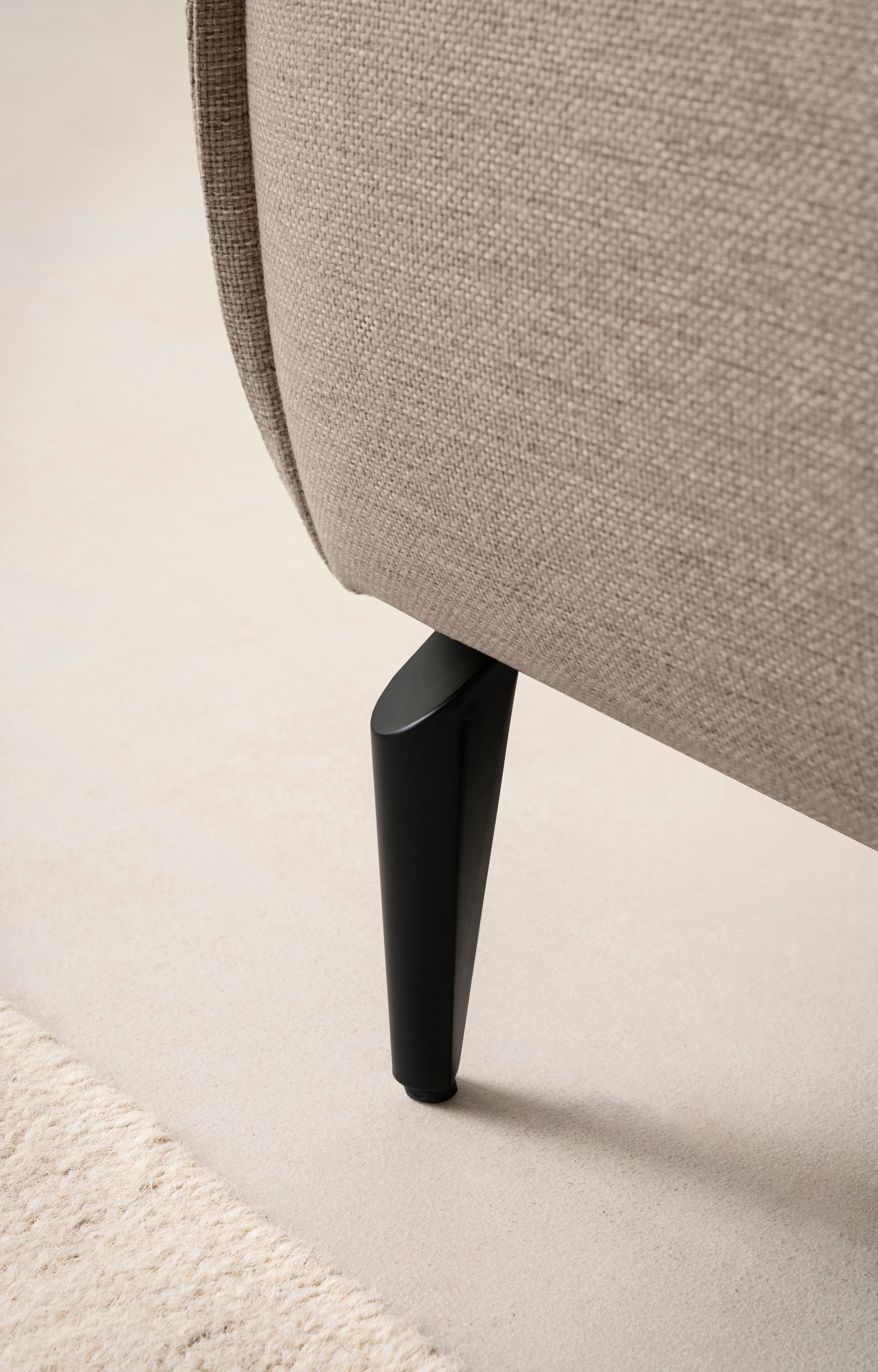 GOODproduct Canapé d'angle »TVINNU Leinenoptik, L-Form, Breite 275 cm« au choix méridienne droite/gauche, pieds noirs, confort d'assise agréable