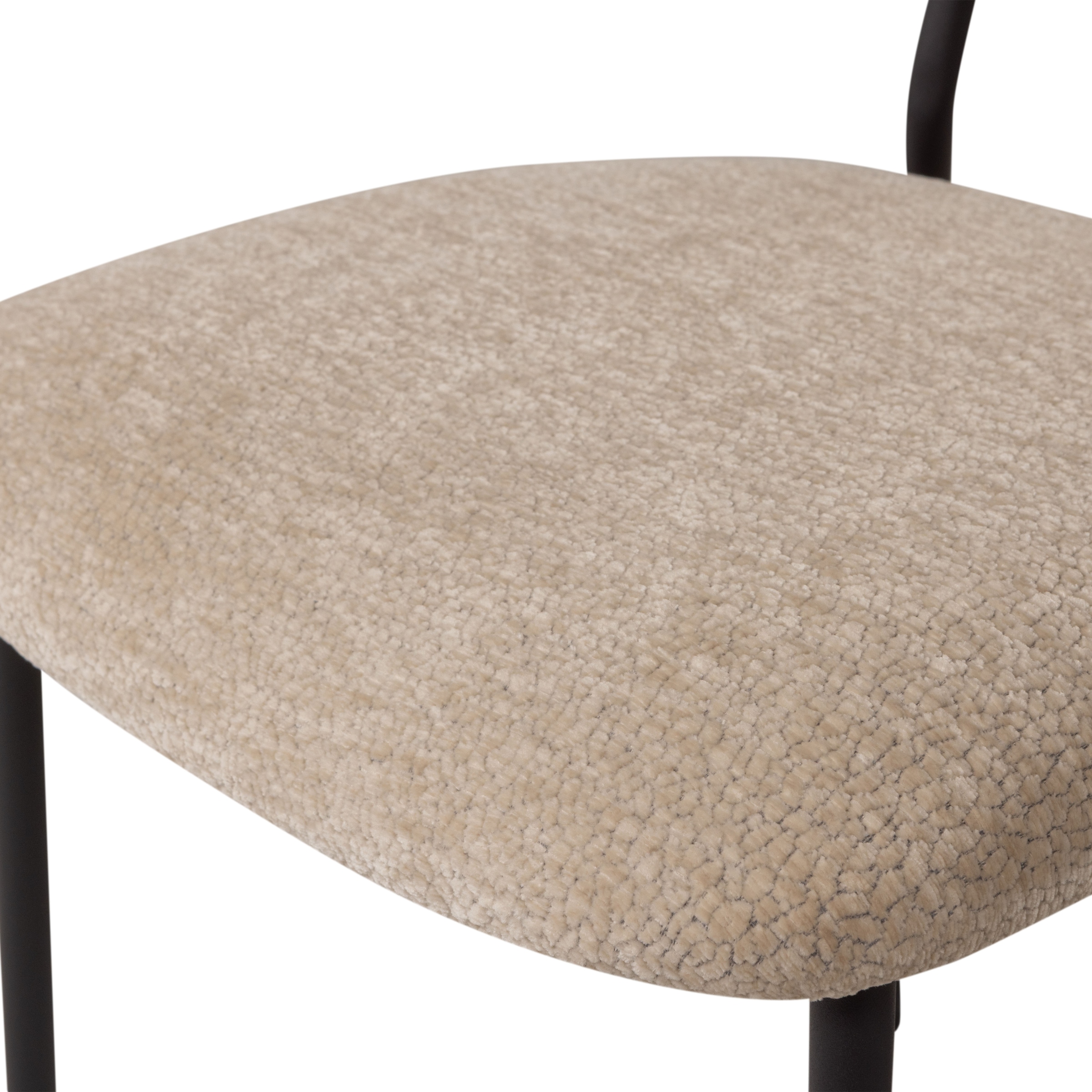 WOOOD Esszimmerstuhl »Kjeld stapelbar mit Bezug und Metallgestell, B 47 x T 53 x H 79 cm« (Set) 2 Stk.(Set, 2 St) Chenille, Tragkraft 120 kg, Geringe Verschleissfestigkeit