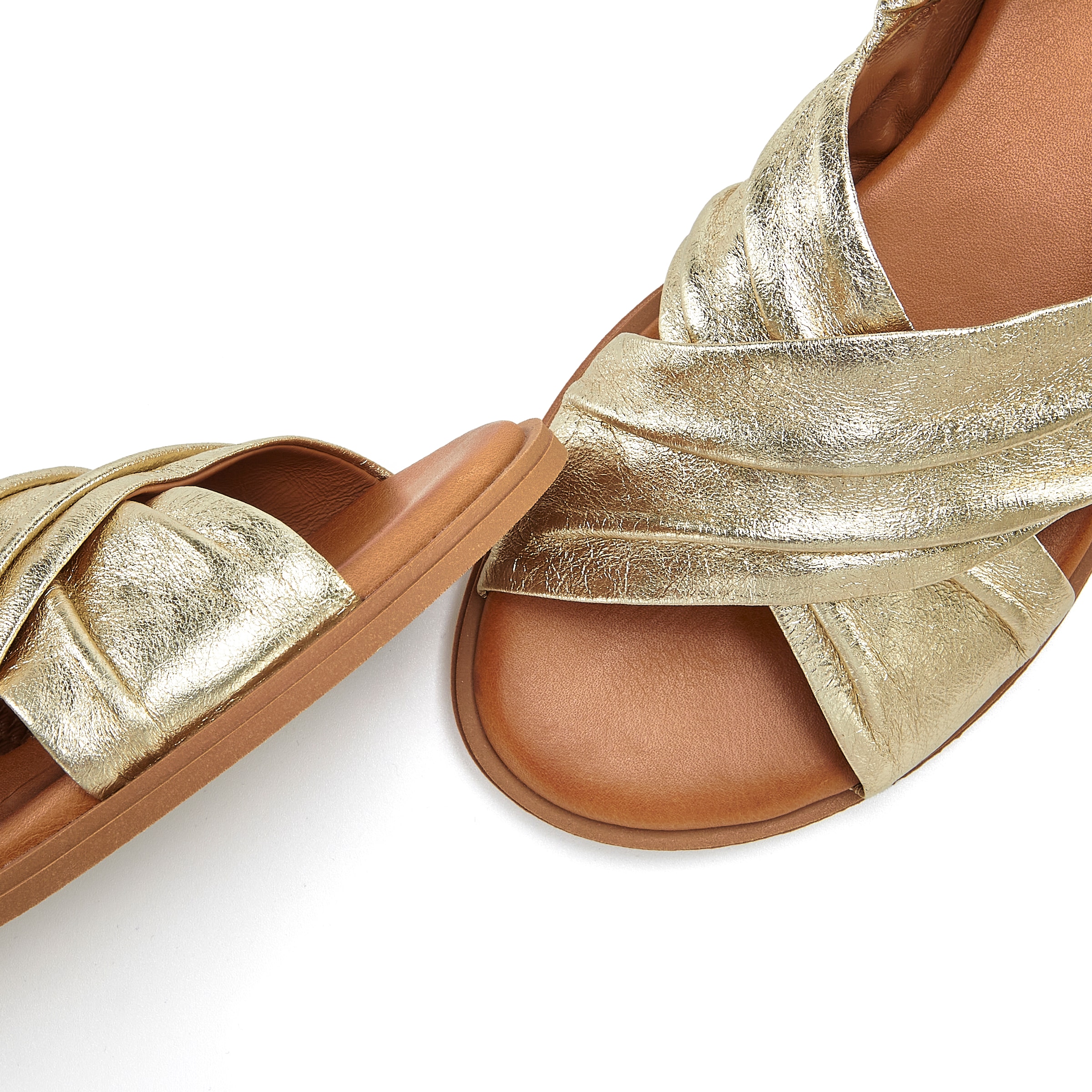 LASCANA Sandale »Sandalette, Sommerschuh, offener Schuh, Pantolette«  en cuir avec brides élastiques