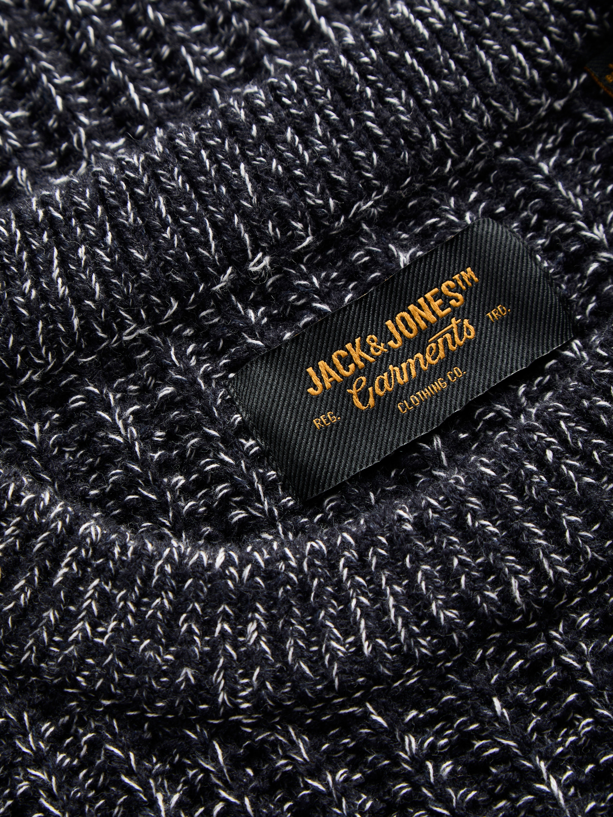 Jack & Jones PlusSize Pull à col rond »JJJAXON KNIT CREW NECK PLS« Materialmix, locker geschnitten