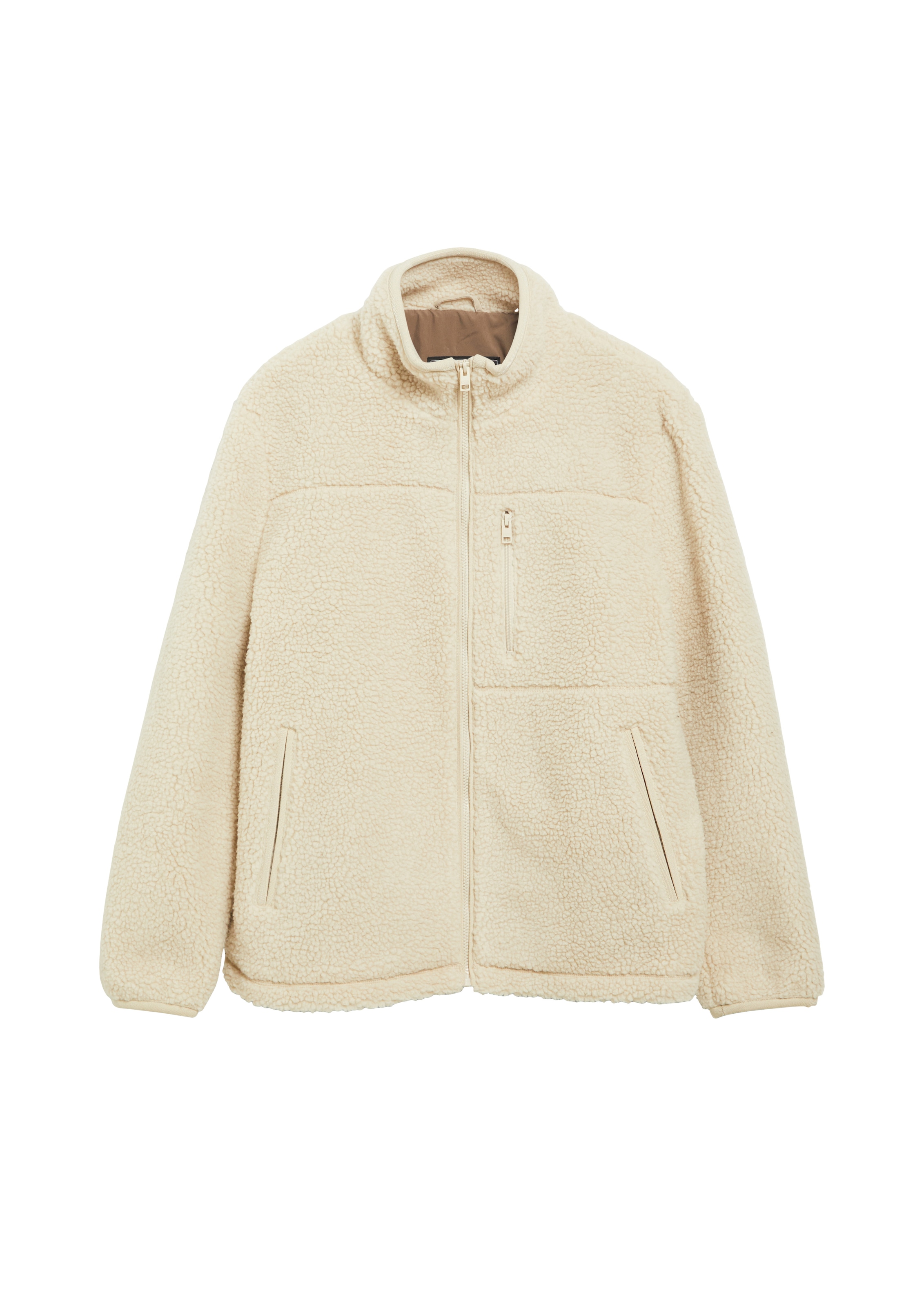 s.Oliver Veste polaire sans capuche Teddyjacke mit Stehkragen mit Reissverschluss