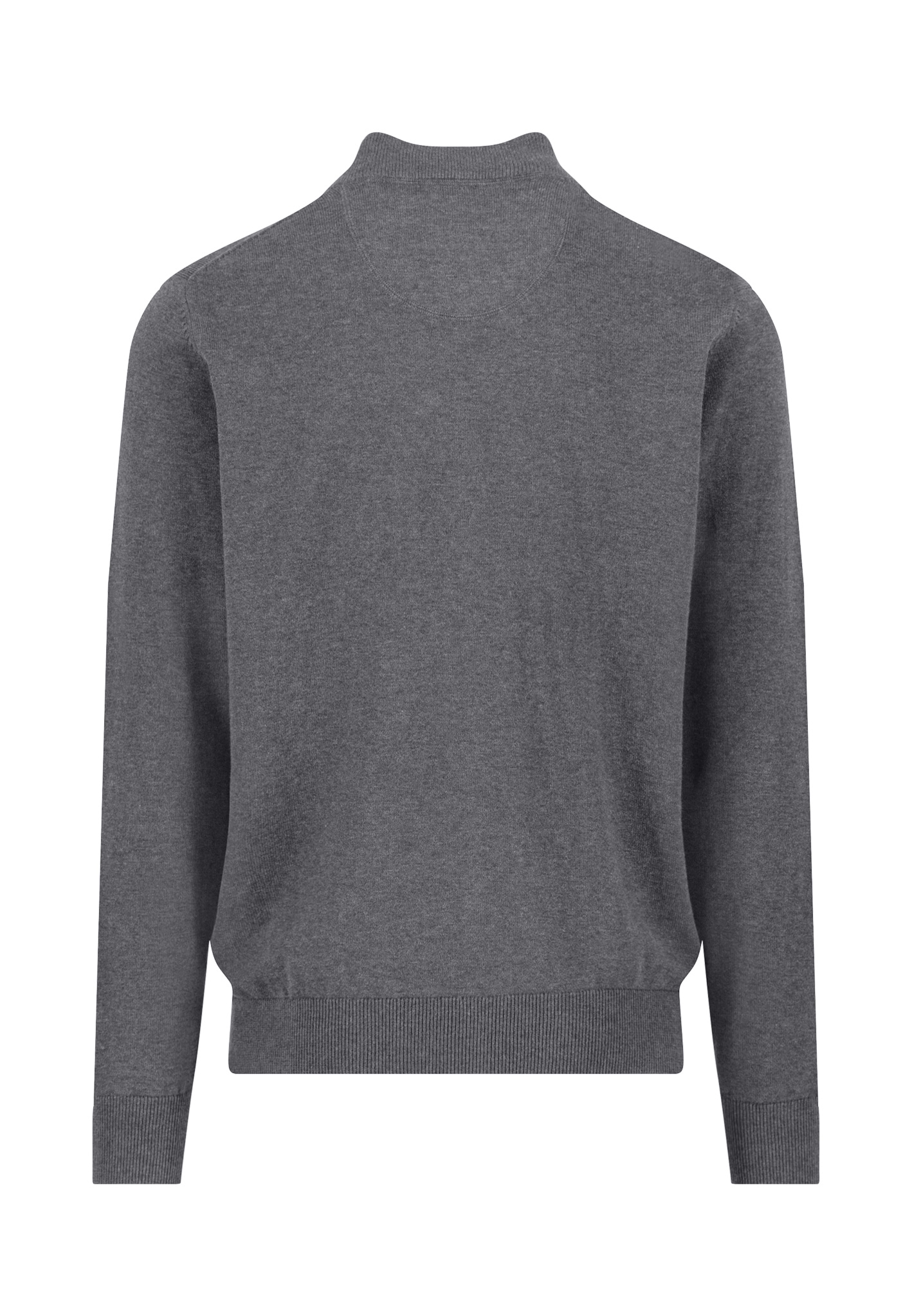 FYNCH-HATTON Pull en tricot aus Baumwolle, mit Stehkragen, mit Reissverschluss, Regular Fit