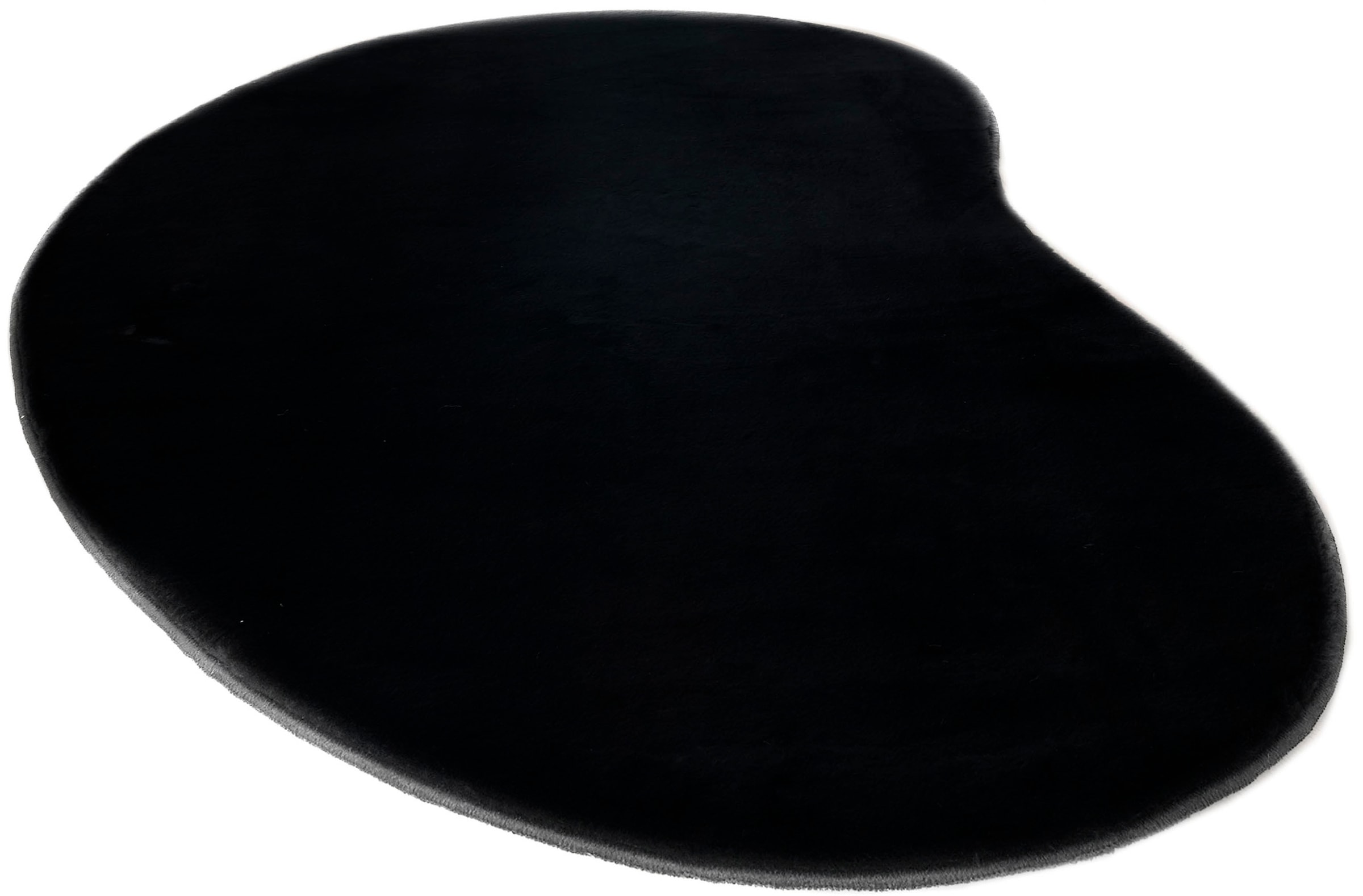 my home Fellteppich »Balu Bean, Kaninchenfell« U-förmig 20 mm Höhe Kunstfell Teppich, Modern, weich, Wohnzimmer, Schlafzimmer