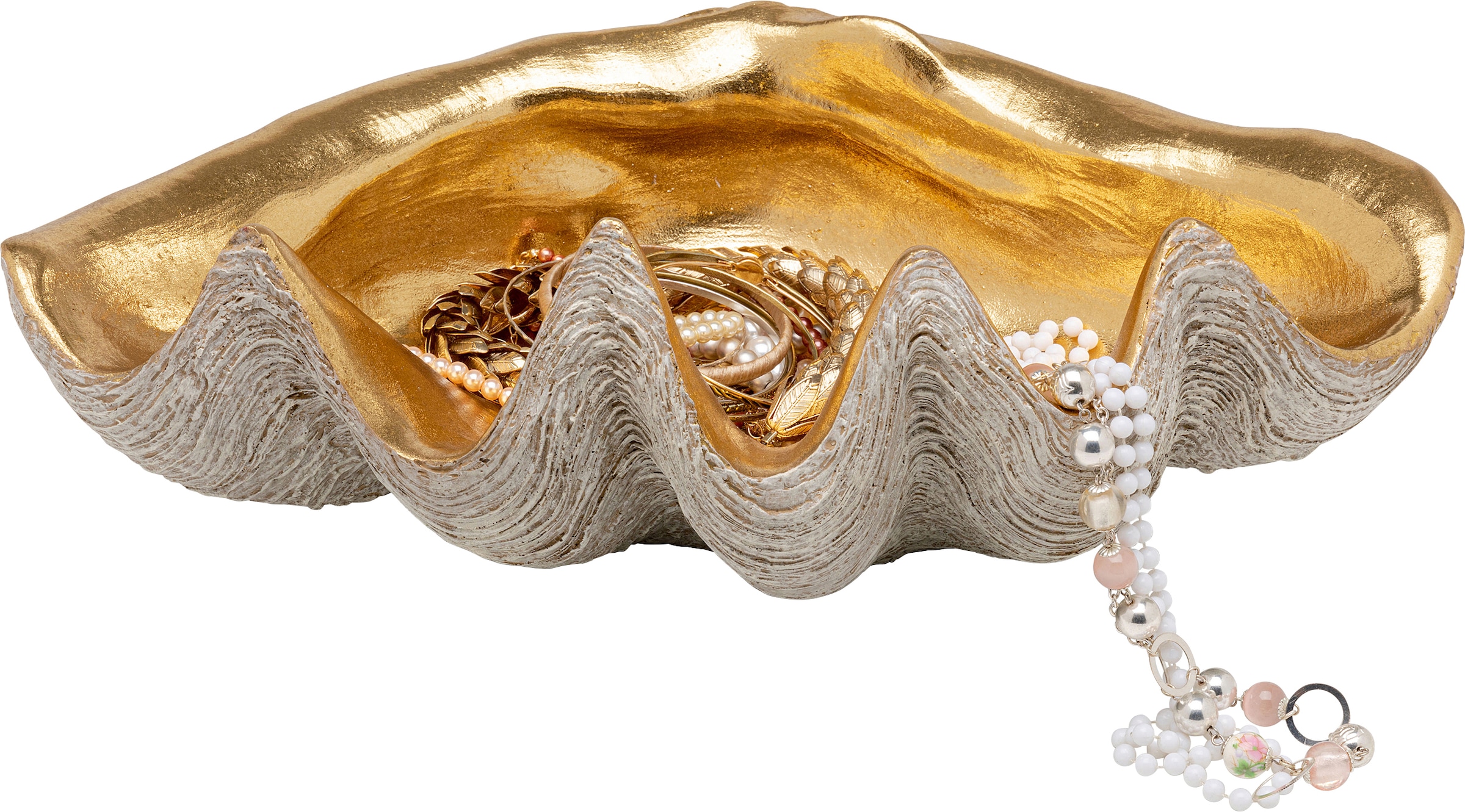 Kare Design Schale »Noble Shell 41x27cm« aus Polyresin (Kunststein) aus Polyresin