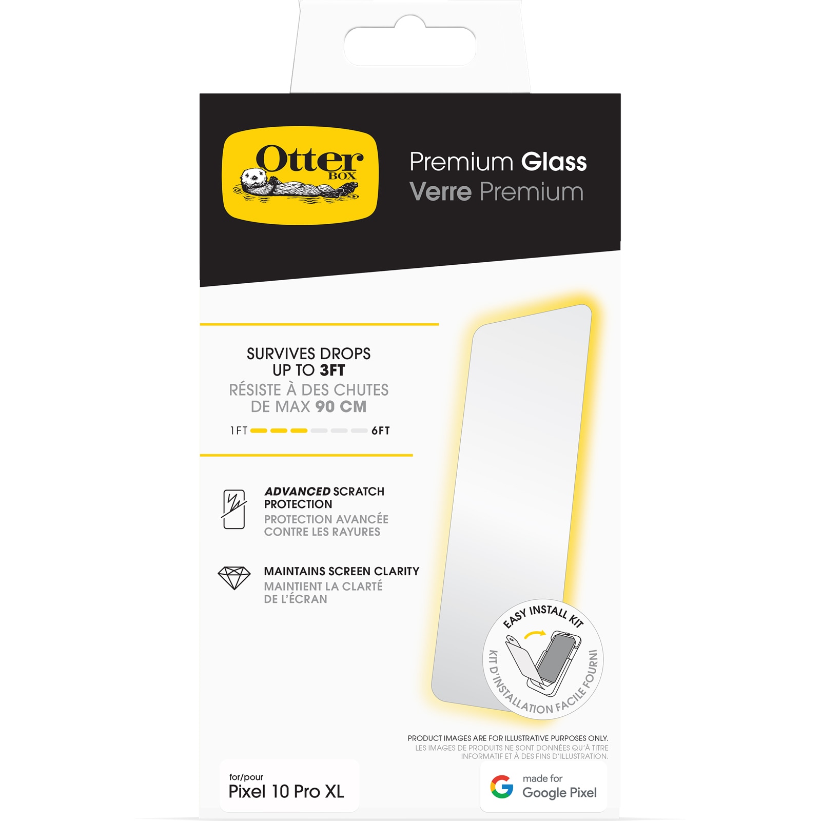 Otterbox Displayschutzglas »Premium Glass Screen Protector« für Google Pixel 10 Pro XL Displayschutzfolie, Schutzfolie, Bildschirmschutz, kratz- & stossfest