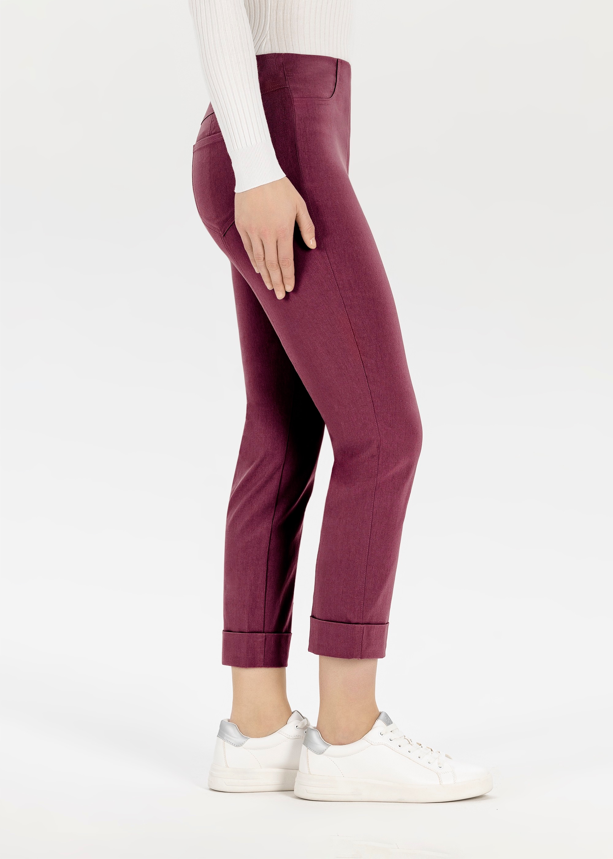 Stehmann Stretch-Hose  mit aufschlag am Saum