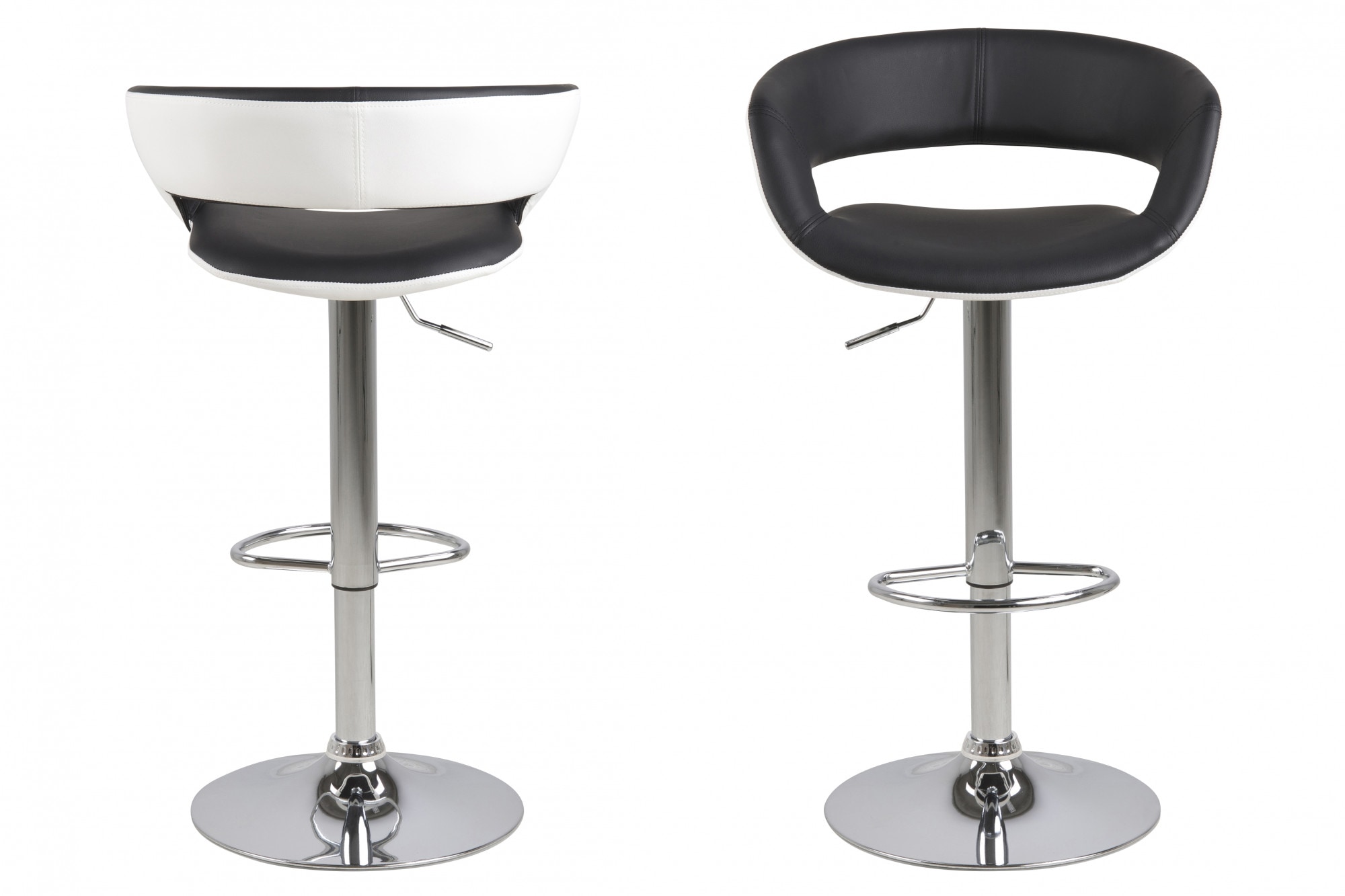 ACTONA GROUP Tabouret de bar »Grace« (lot de 2) simili cuir, hauteur réglable, accoudoir