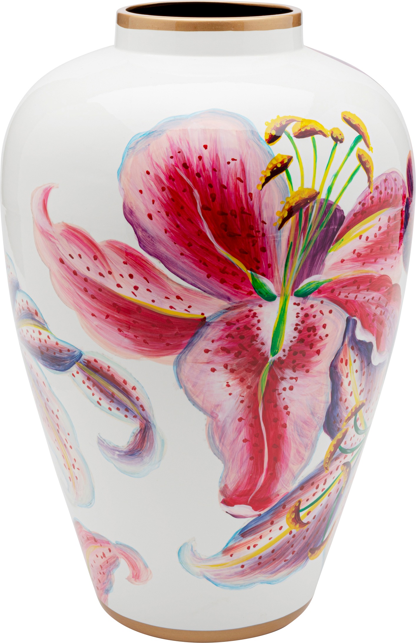 Kare Design Dekovase »Lillies Pink 37cm«