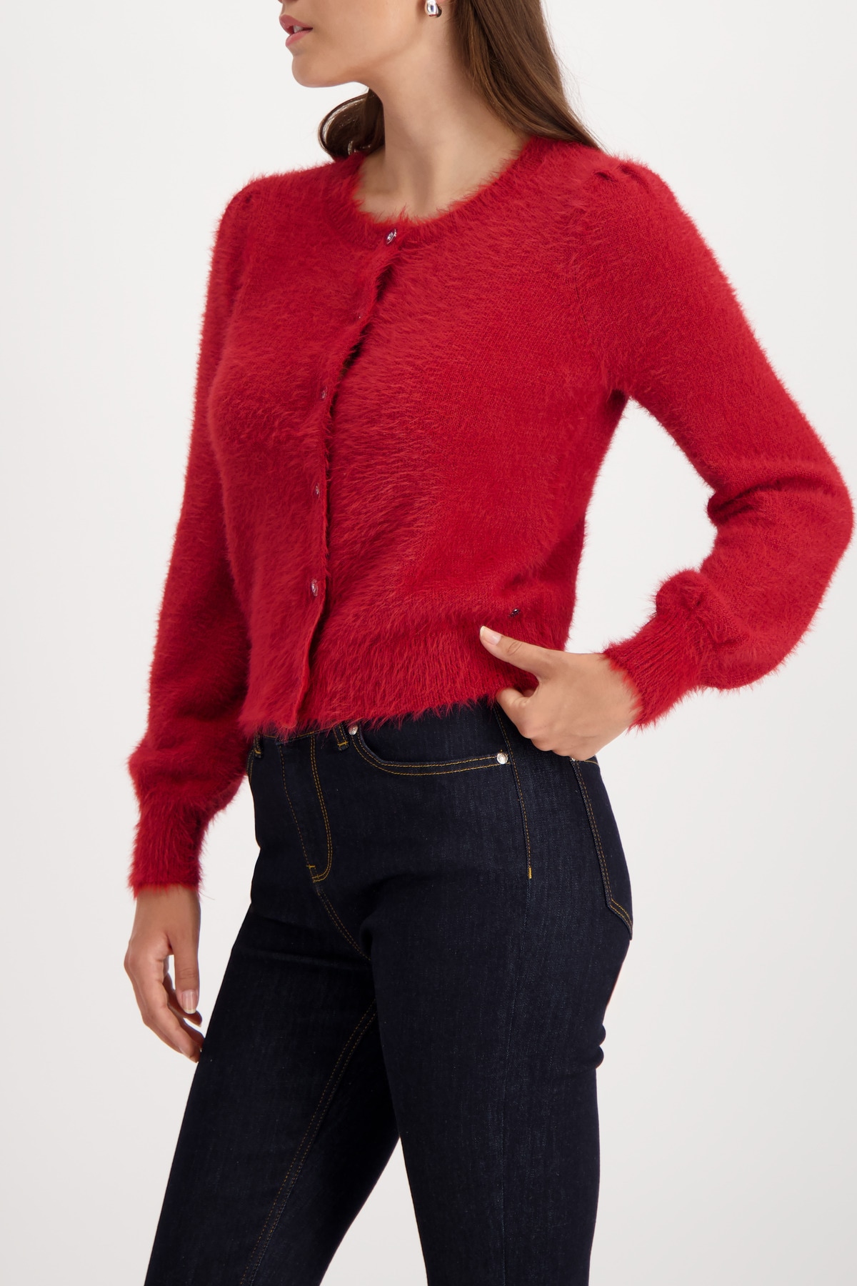 Monari Veste en tricot Regular fit mit Rundhalsausschnitt