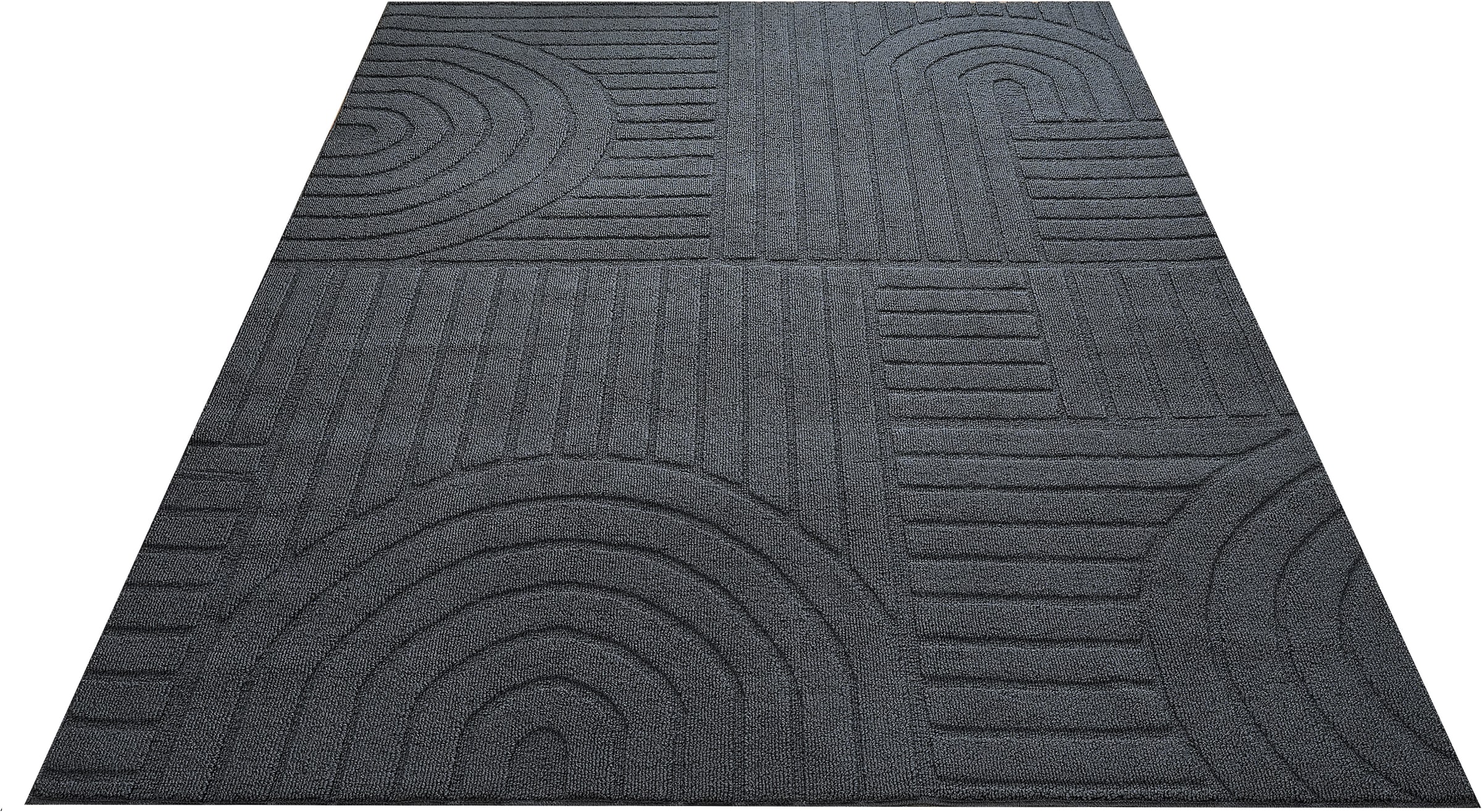 GOODproduct Teppich »Neele, Boho-Design, Hoch-Tief, waschbar« rechteckig 12 mm Höhe 3D Optik, Skandinavisch, Designteppich, Wohnzimmer, Schlafzimmer