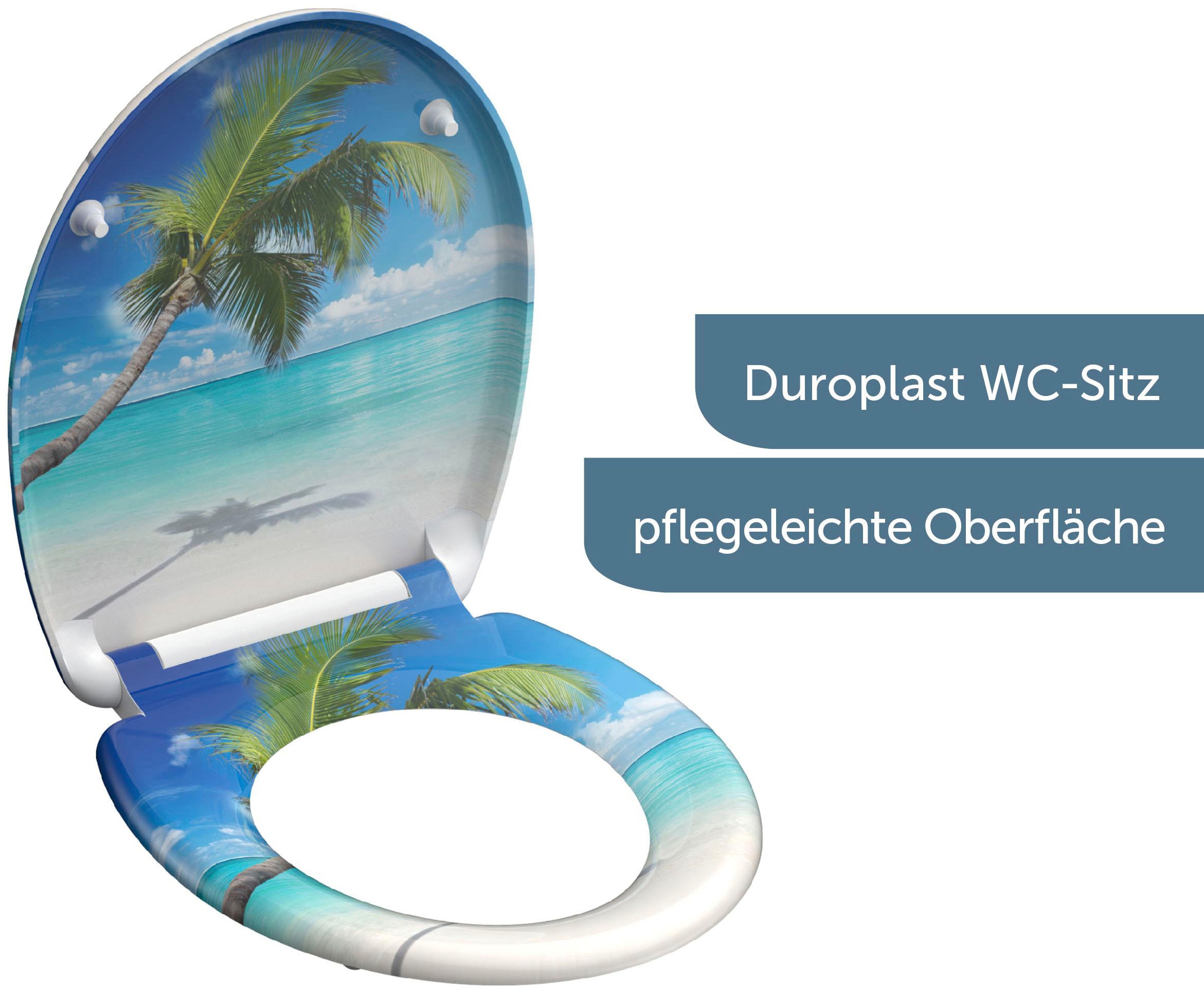 Schütte WC-Sitz »CARRIBEAN« Duroplast, mit Absenkautomatik und Schnellverschluss