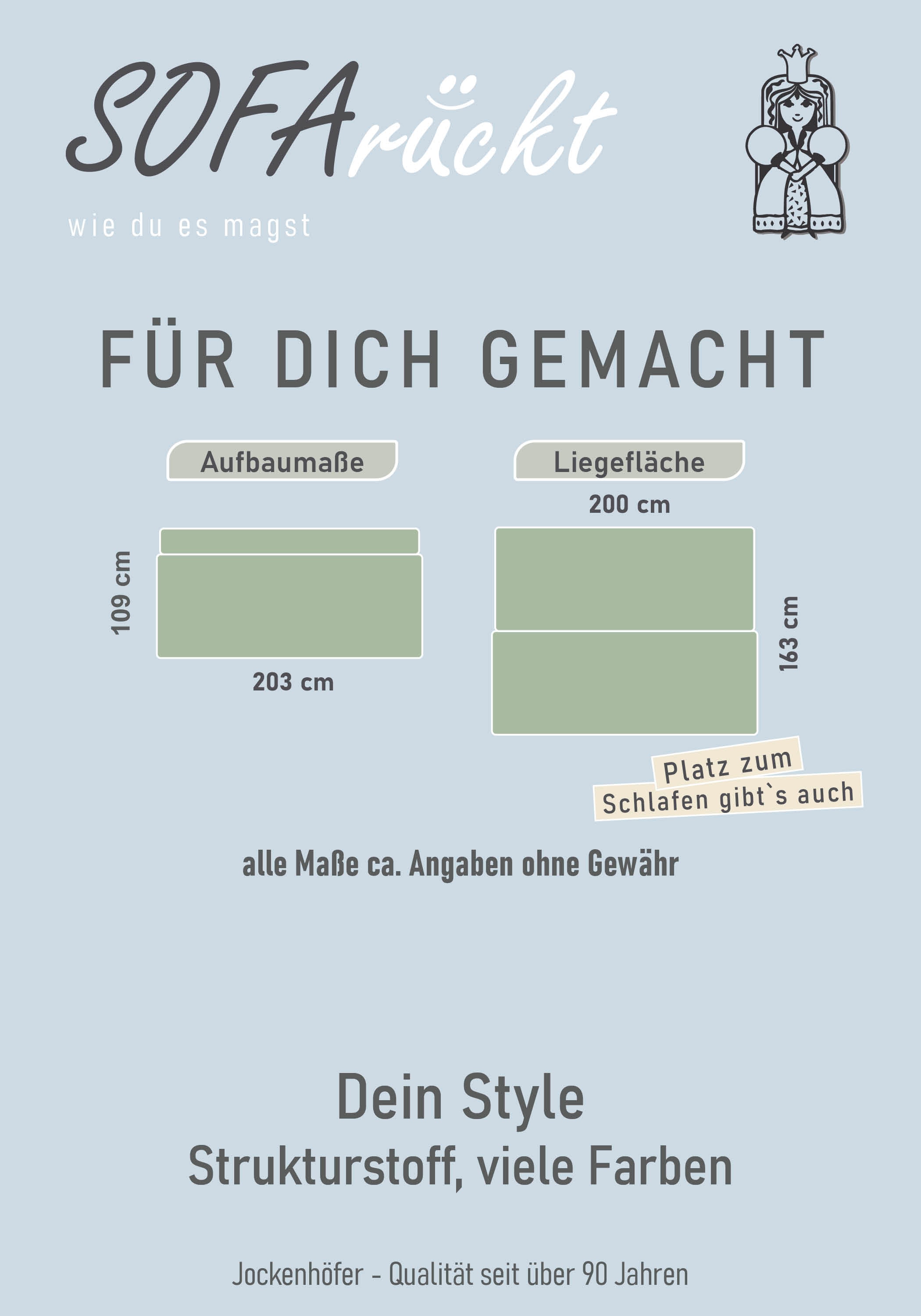 Jockenhöfer Gruppe Schlafsofa »Calli, als Dauerschläfer geeignet,« mit Tonnentaschenfederkern+Wellenfederung im Sitz+Rücken, Bettkasten