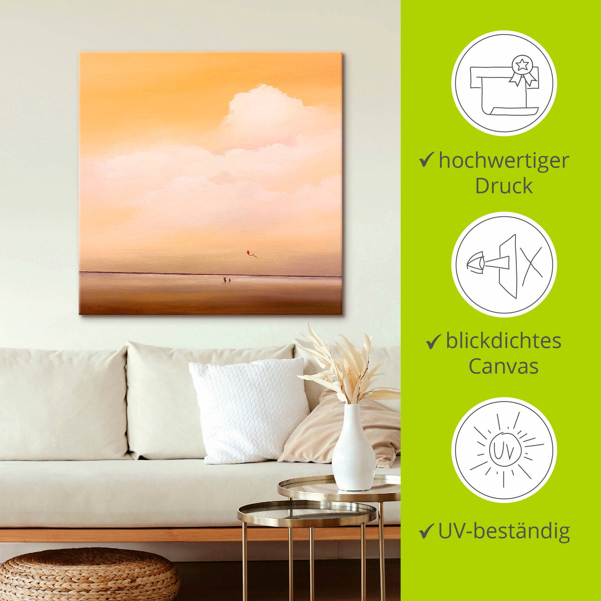 Artland Tableau sur toile »Höhenflug« 1 cuis tlg. auf Holzrahmen gespannt