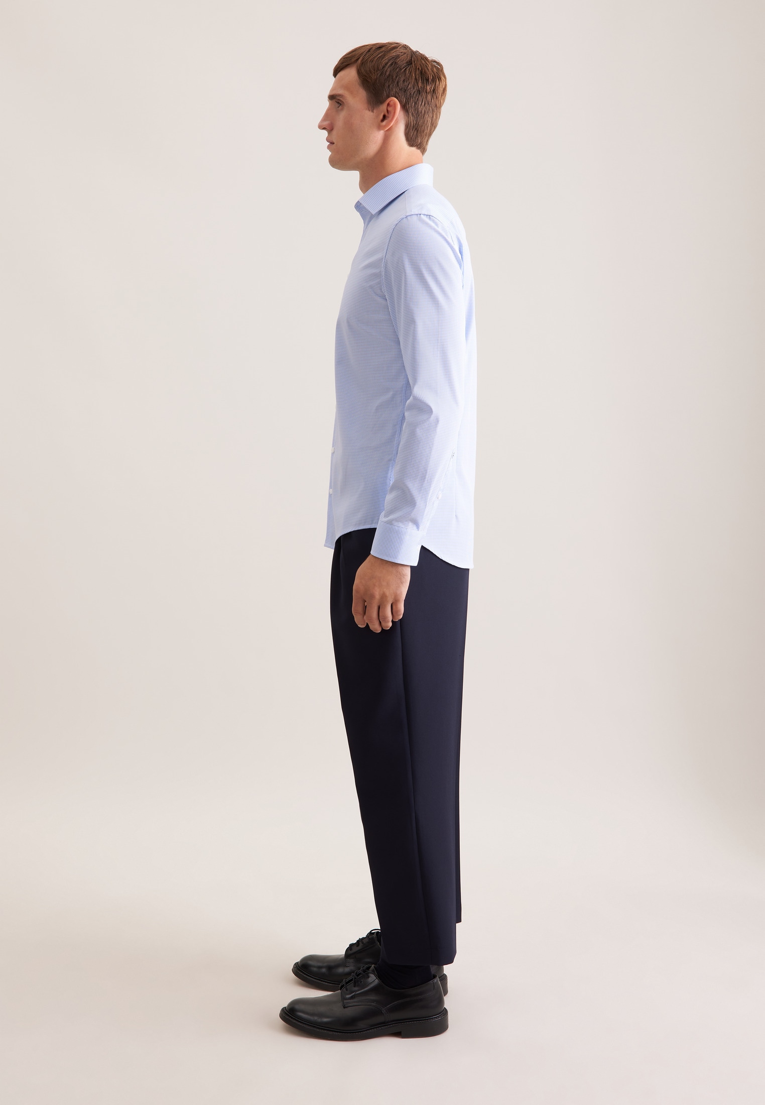 seidensticker Chemise d'affaires »Schwarze Rose« Slim 1/1 Kentkragen Karo